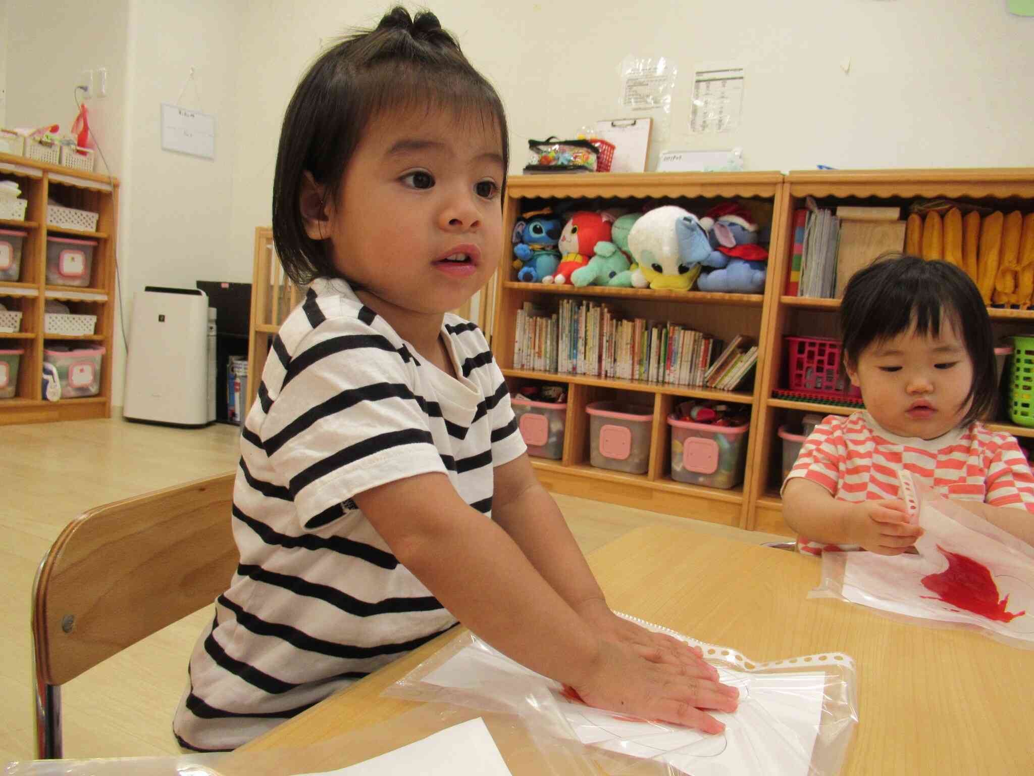 一生懸命力を込めている子もいました！