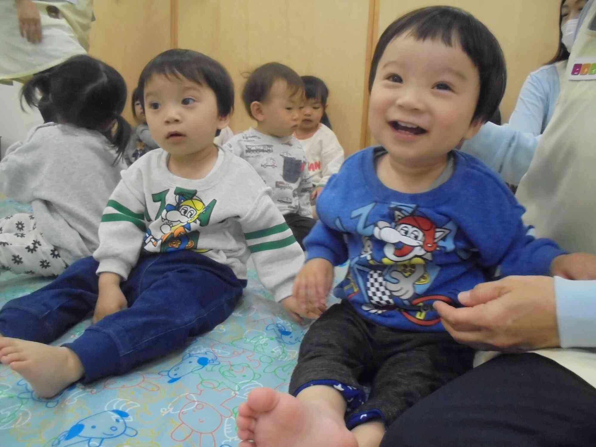 お友だちもニコニコでお祝いしました♪