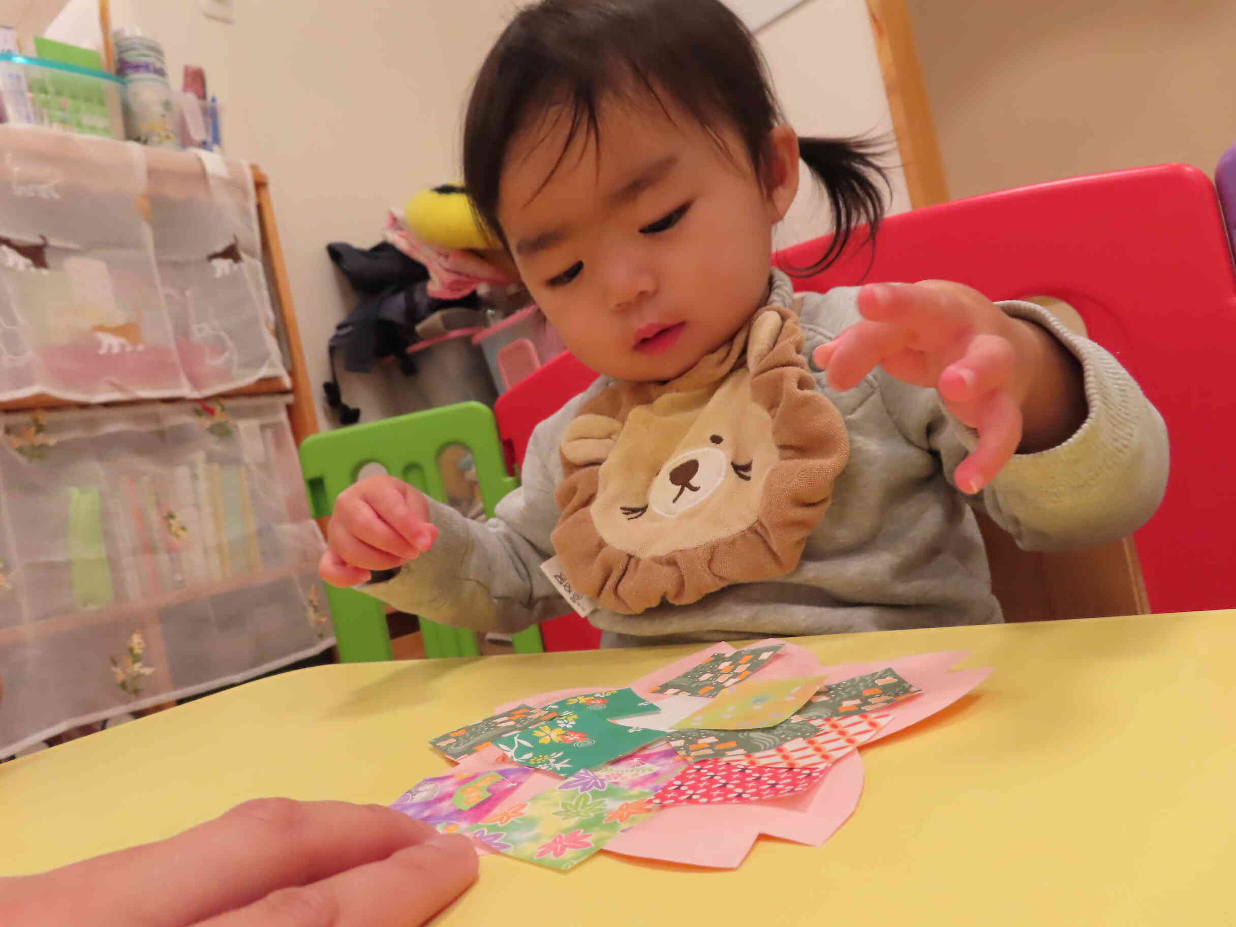 折り紙をたくさん貼れたよ♪