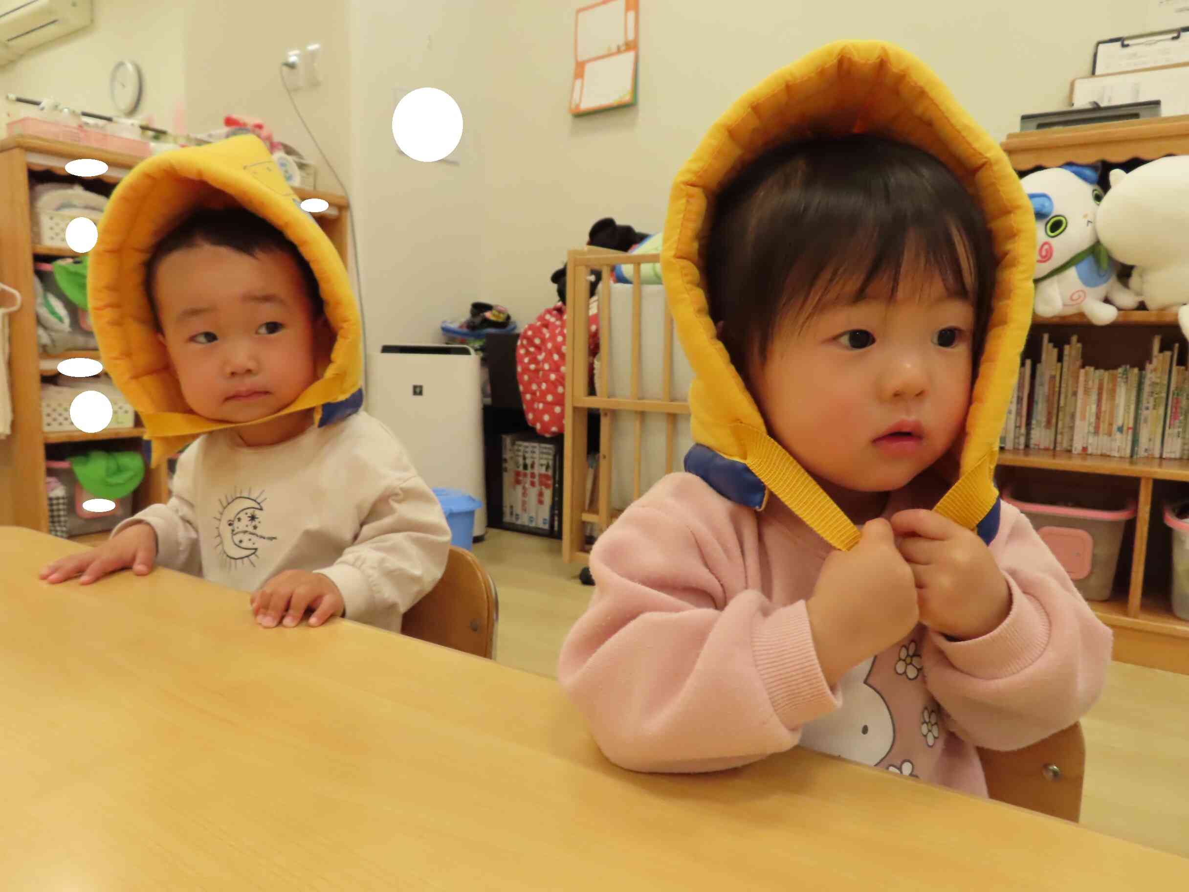 防災頭巾もばっちり！