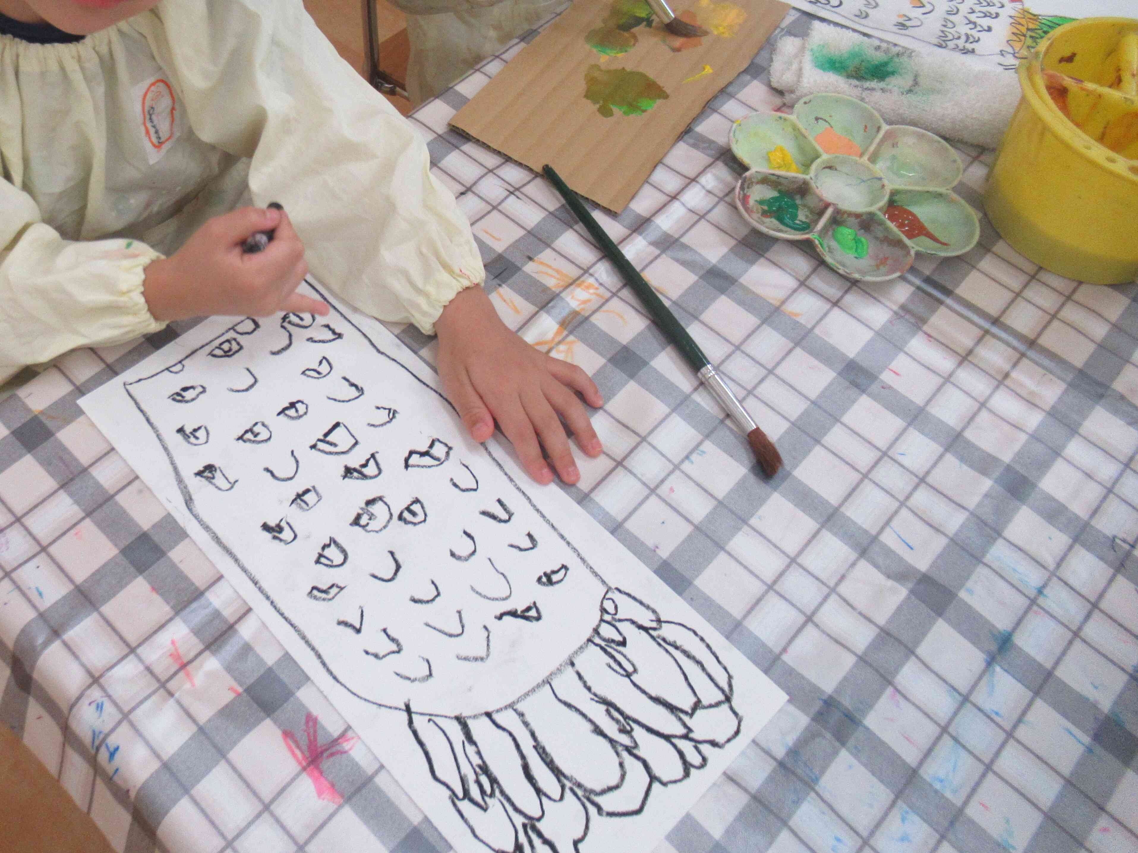 観察画「パイナップル」（きりん組・5歳児）｜ニチイキッズ元鳴尾