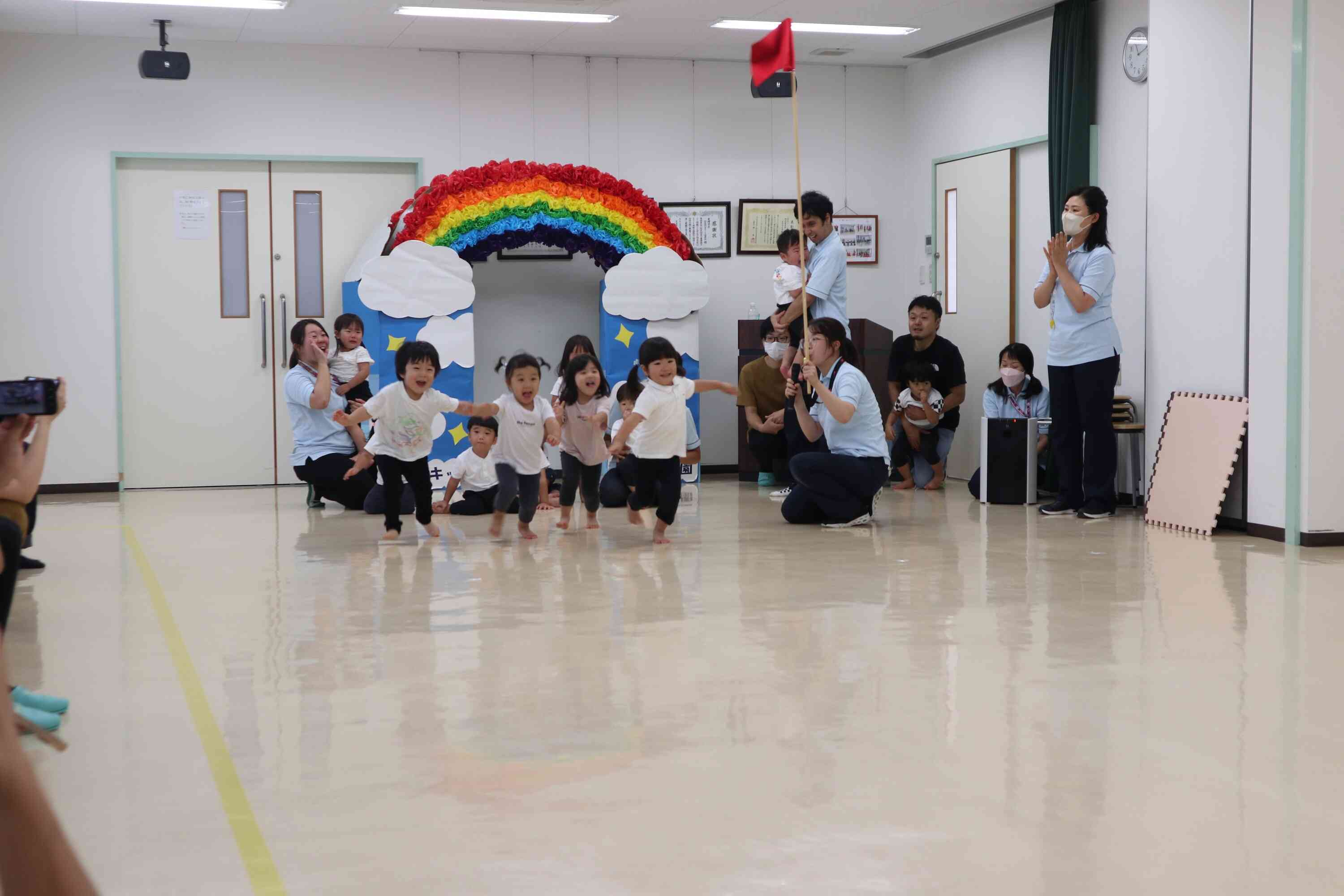 よーい、どん！！勢いよく走り出します