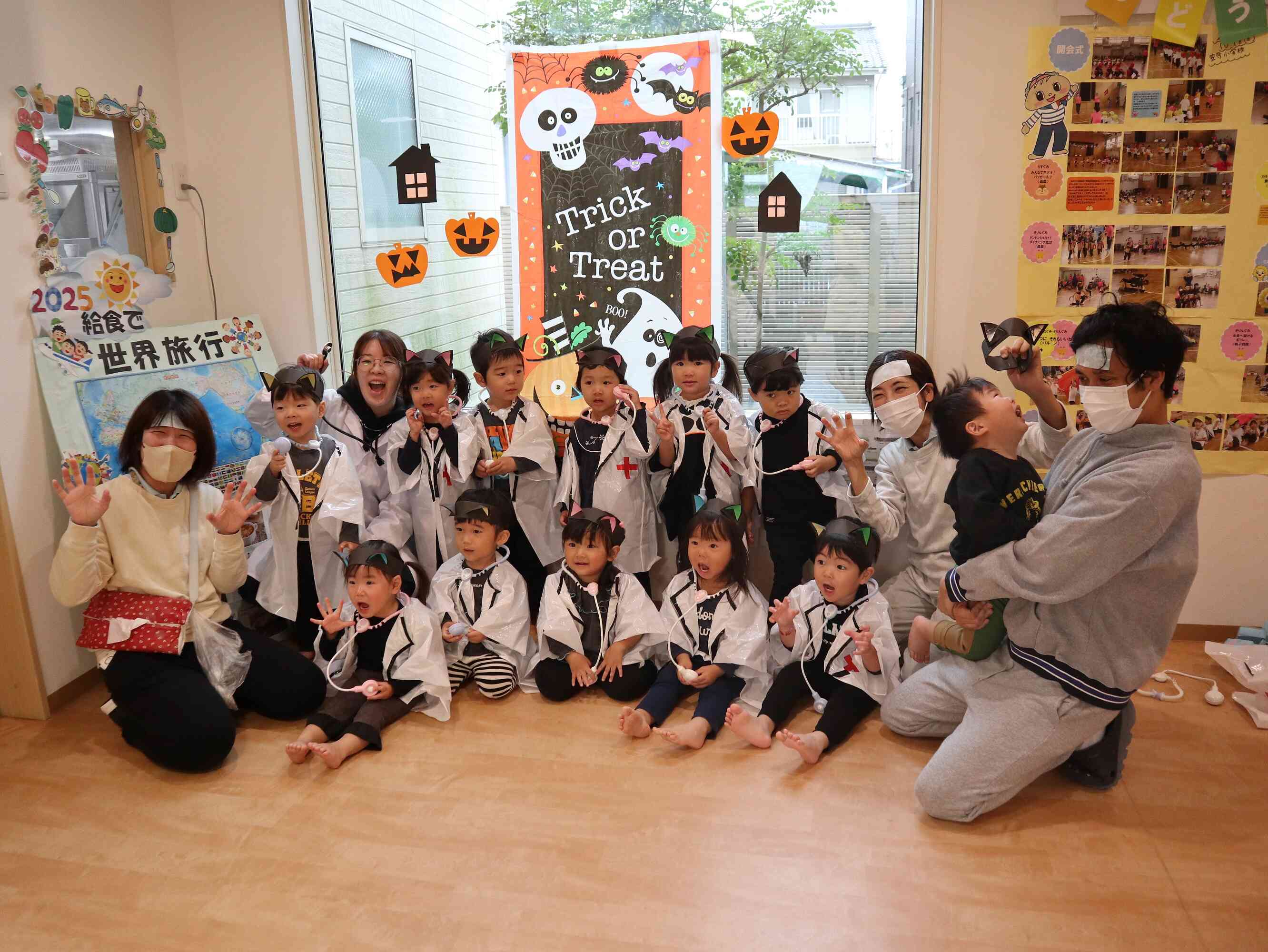 うさぎ組集合！「ネコのお医者さん！」