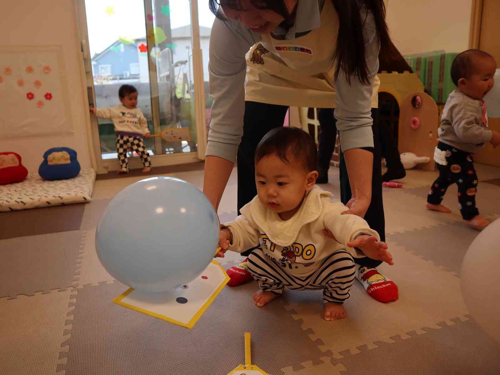 「風船のせられたよ！」