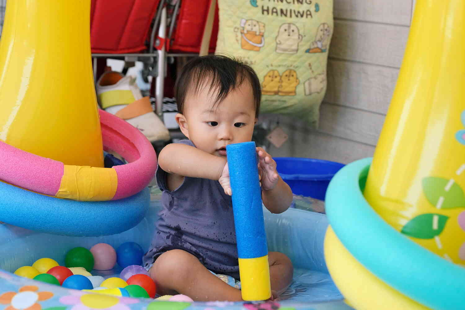 水鉄砲やじょうろを使ってお水の動きを楽しみました！