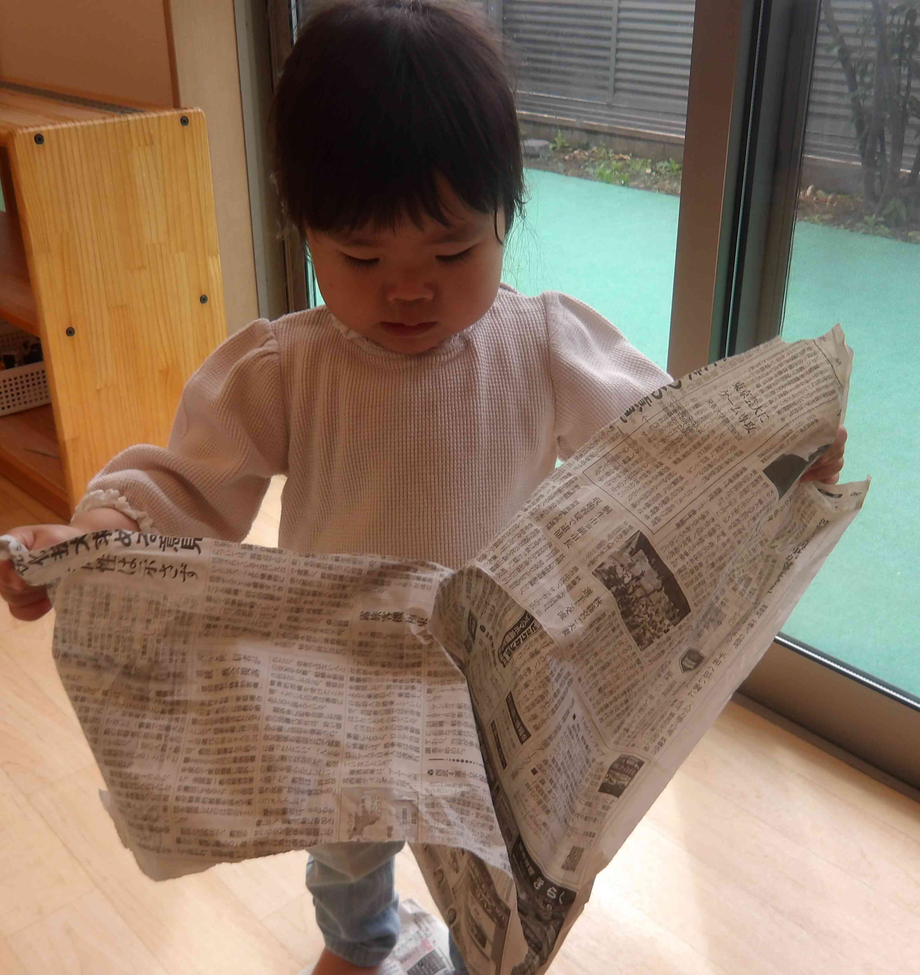 新聞遊び♬～1歳児～