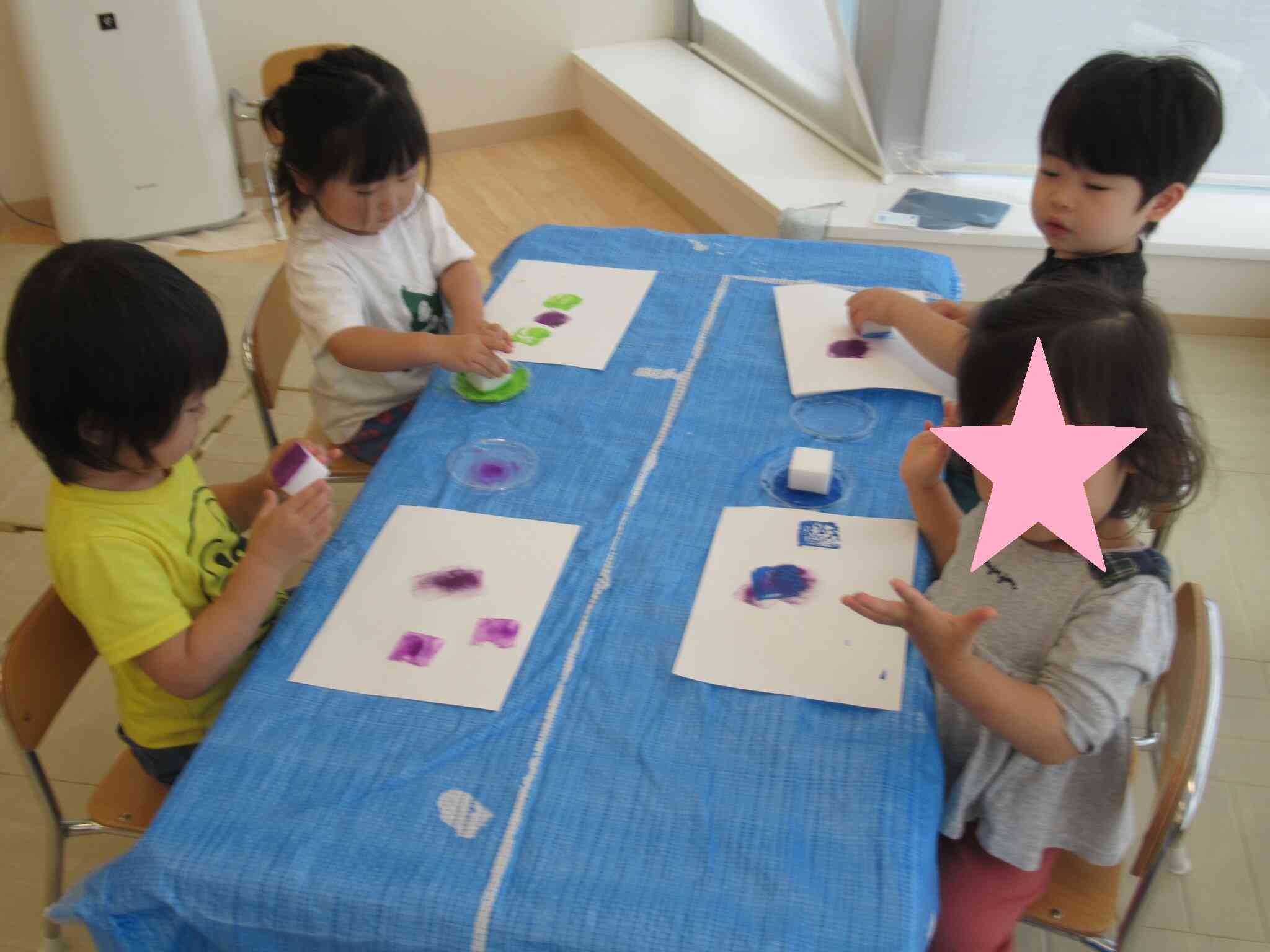スタンプの感触たのしいな☆