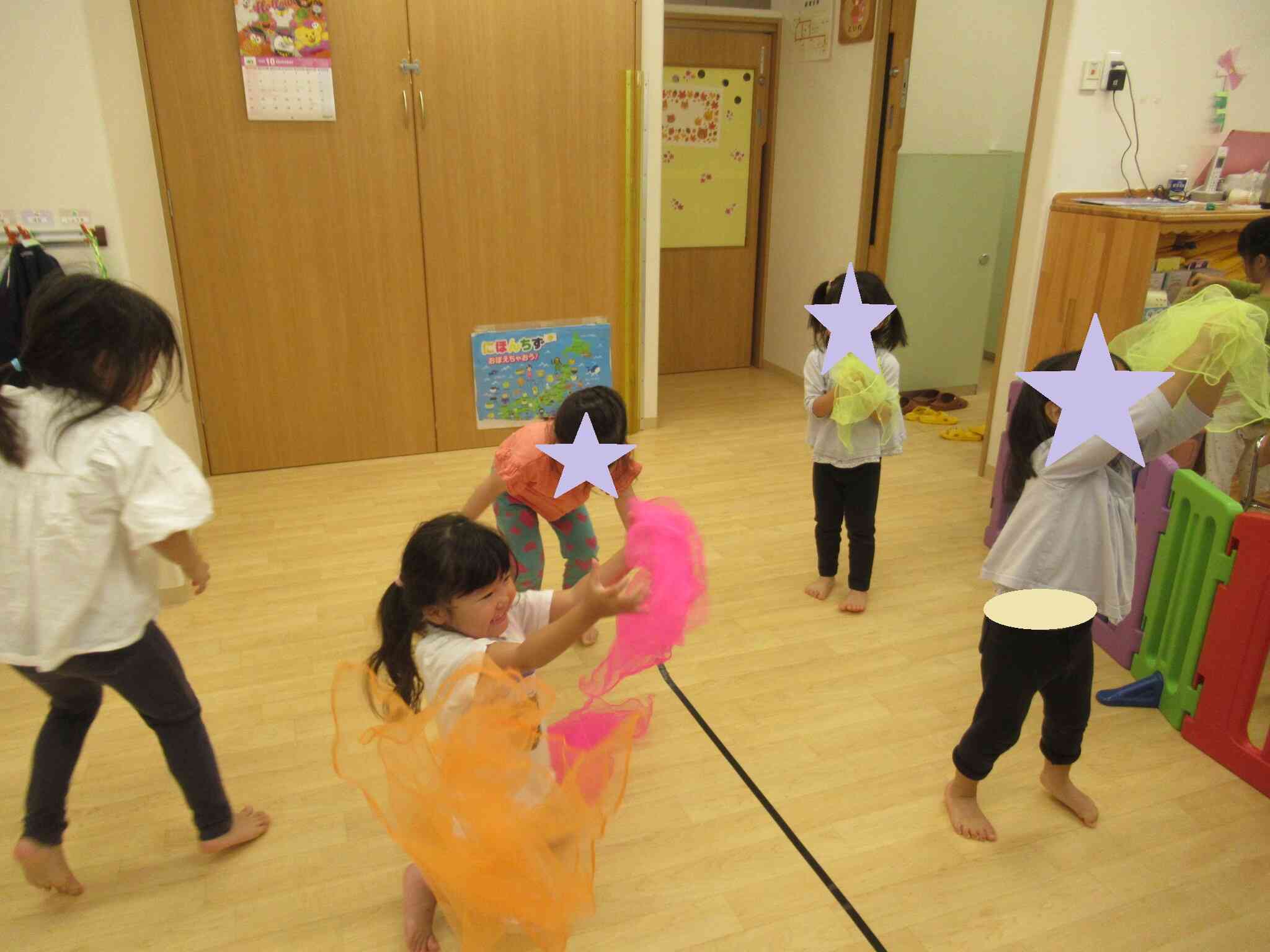 スカーフキャッチできるかな？