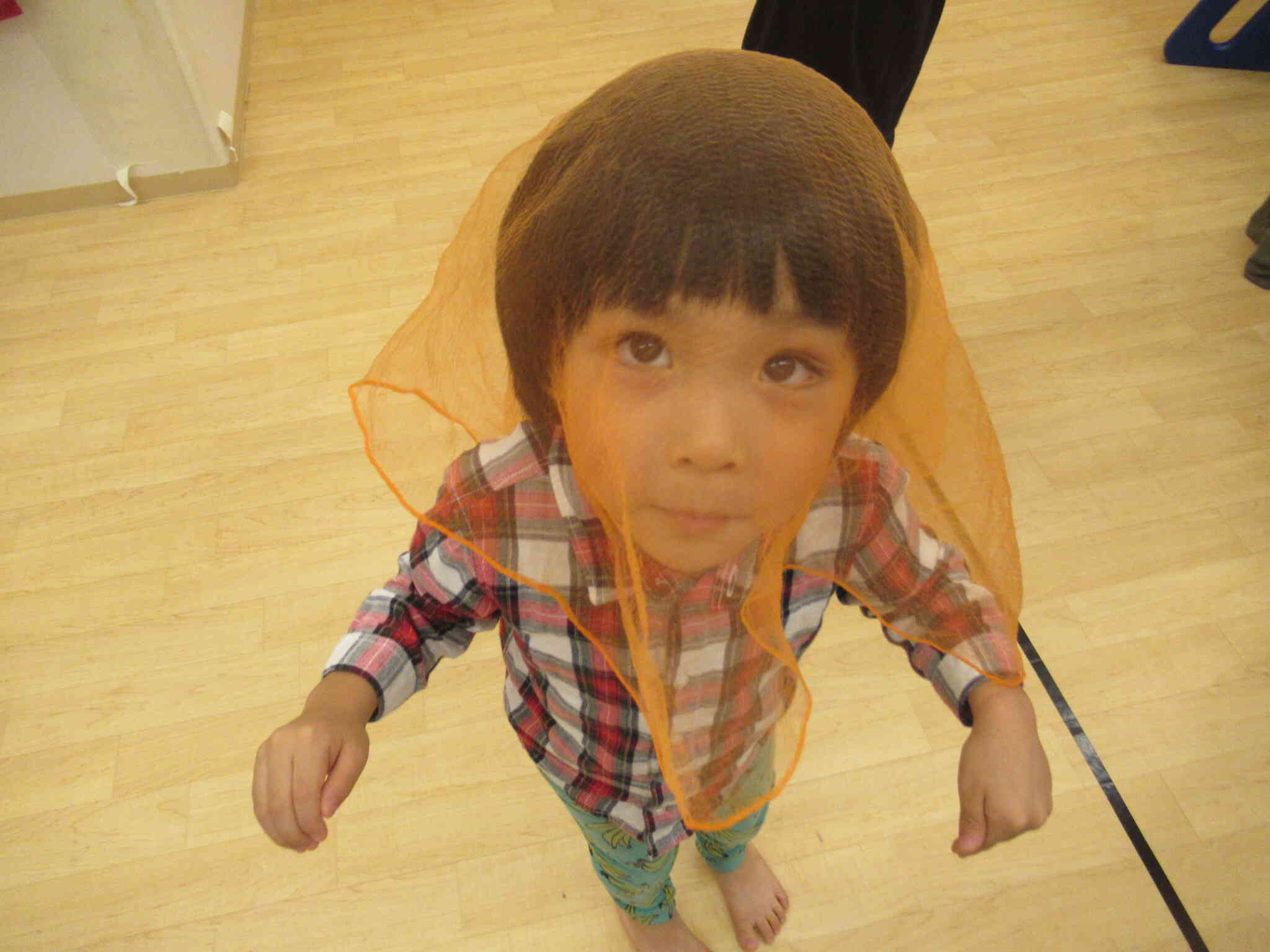 お化けになってひっそりと歩きました。