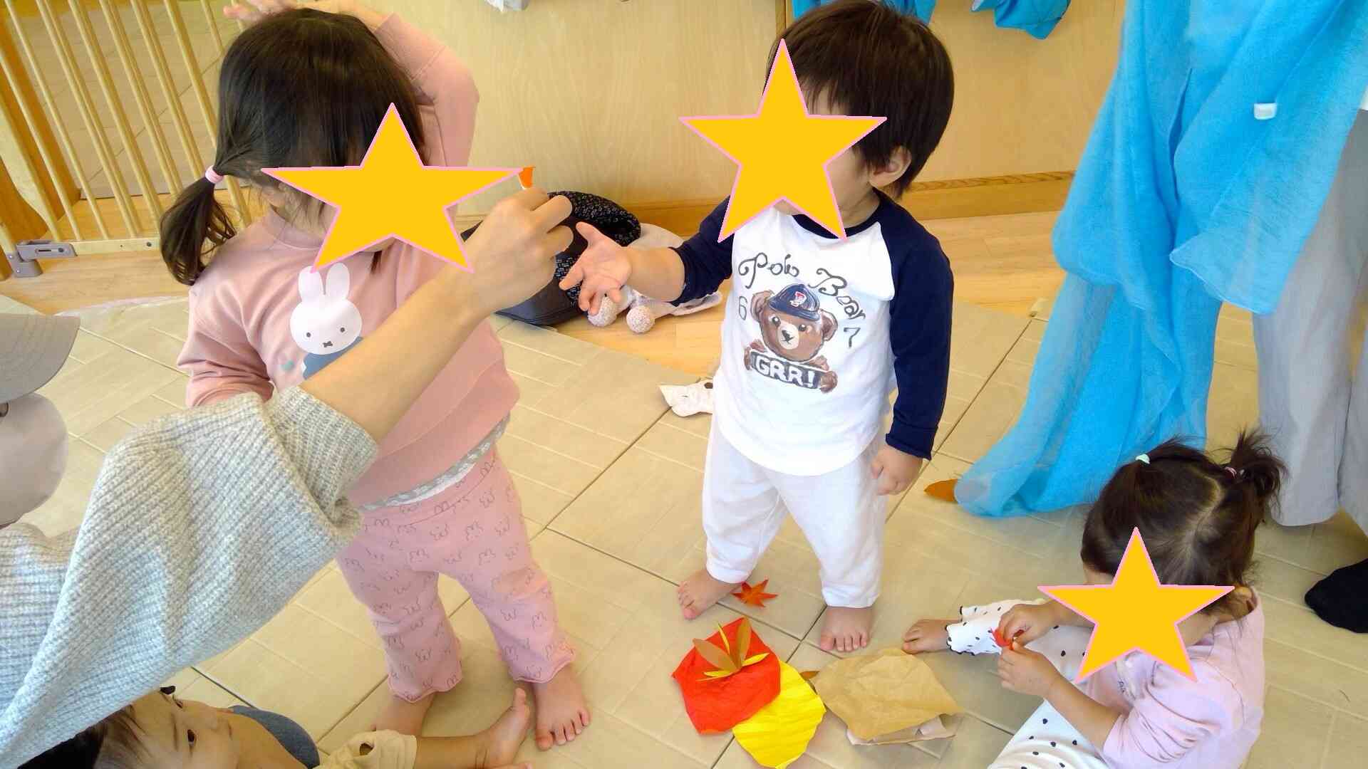 秋の葉っぱを収穫したよ☆