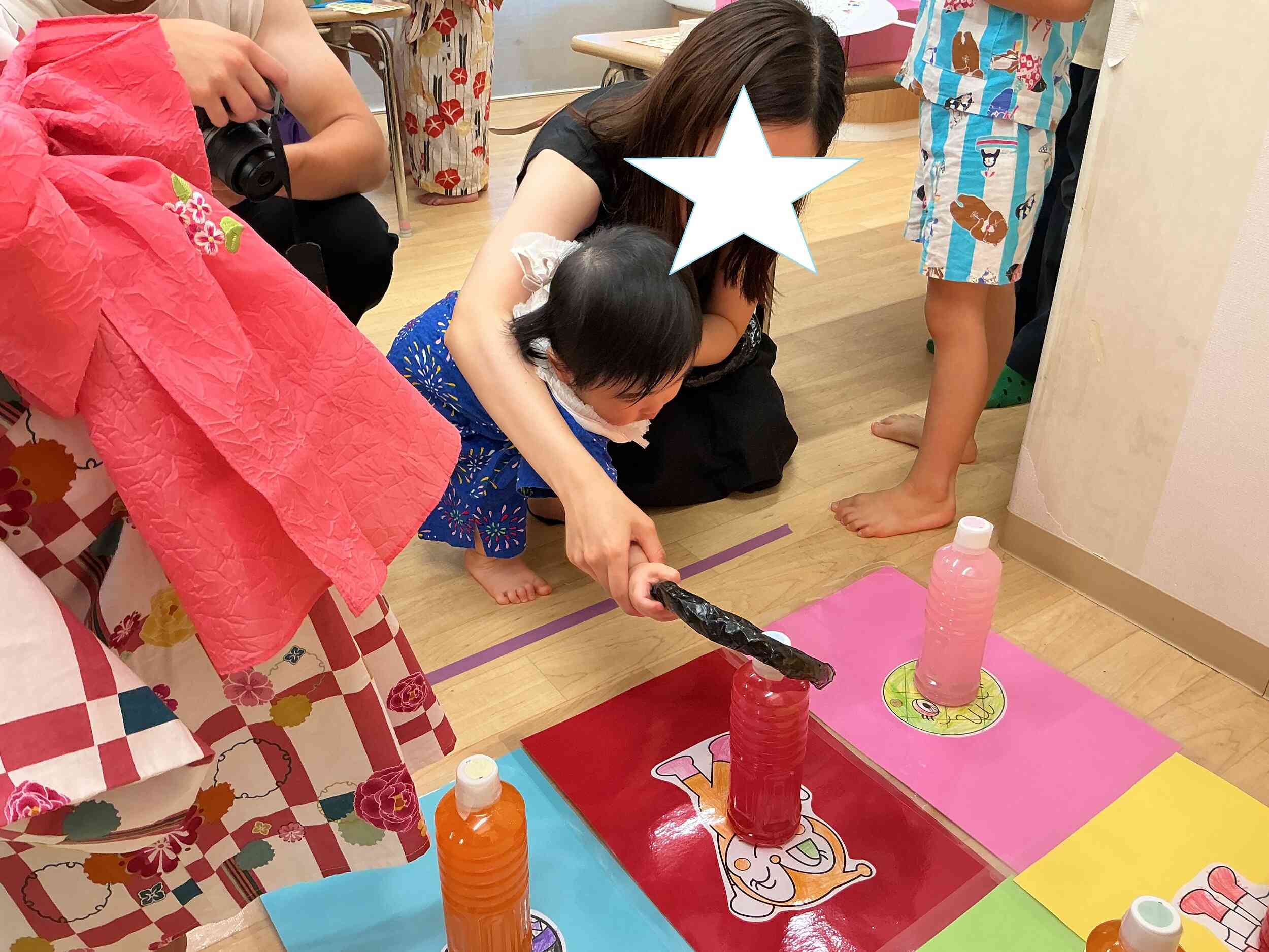 輪投げコーナー!手作りの景品もありました♪