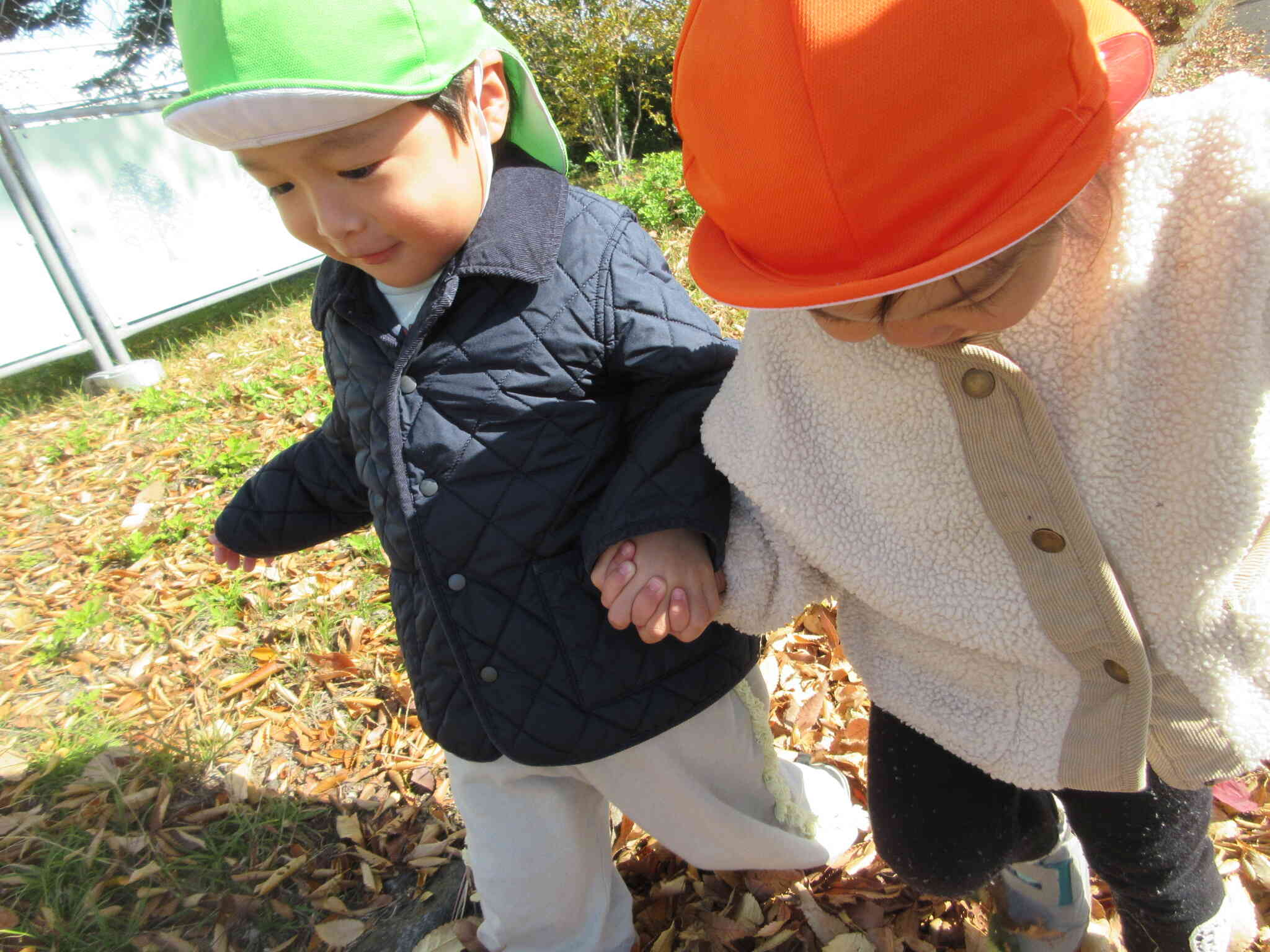 わあ！カサカサ、音がするよ。