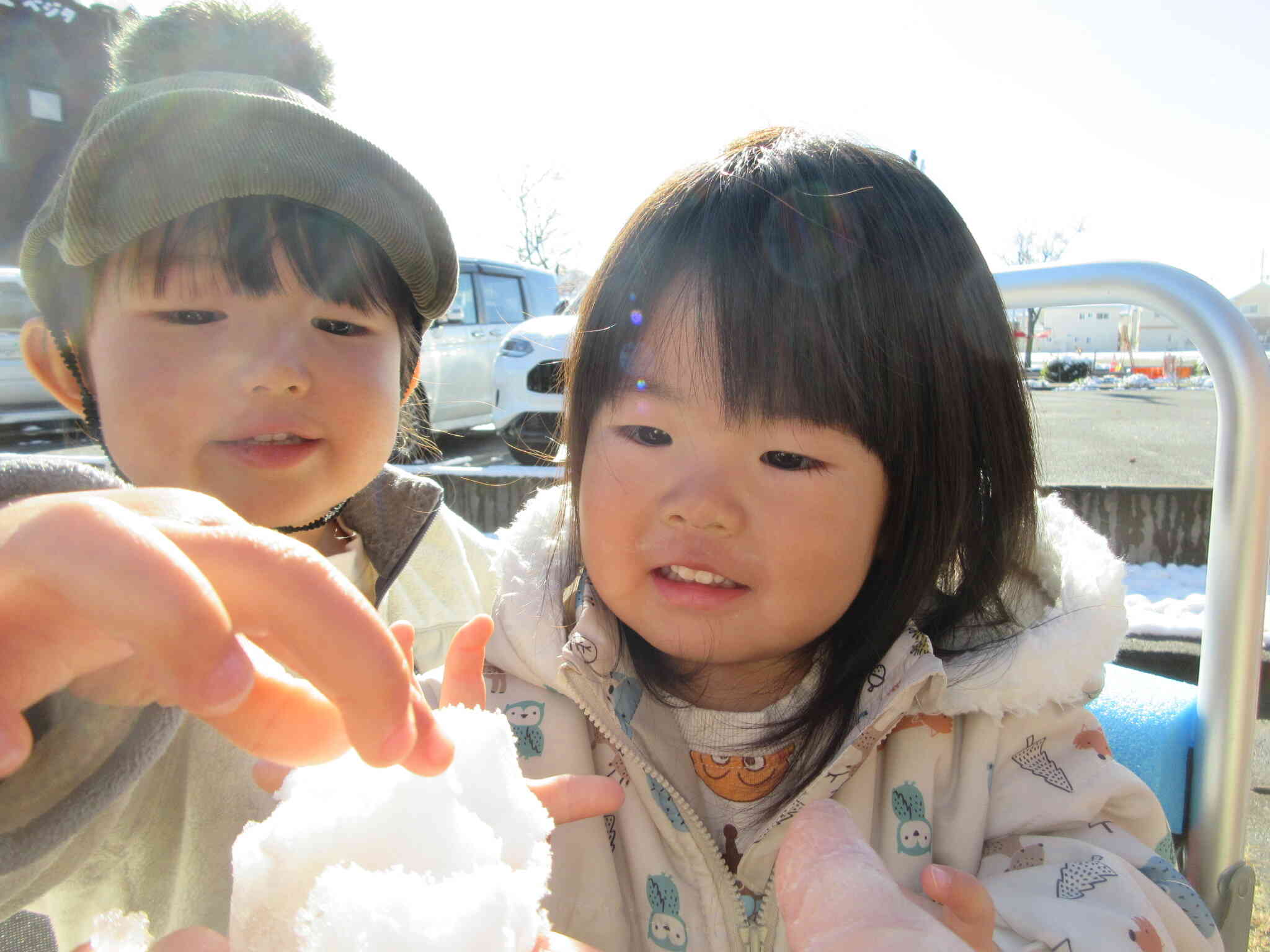 雪が降って嬉しいな！