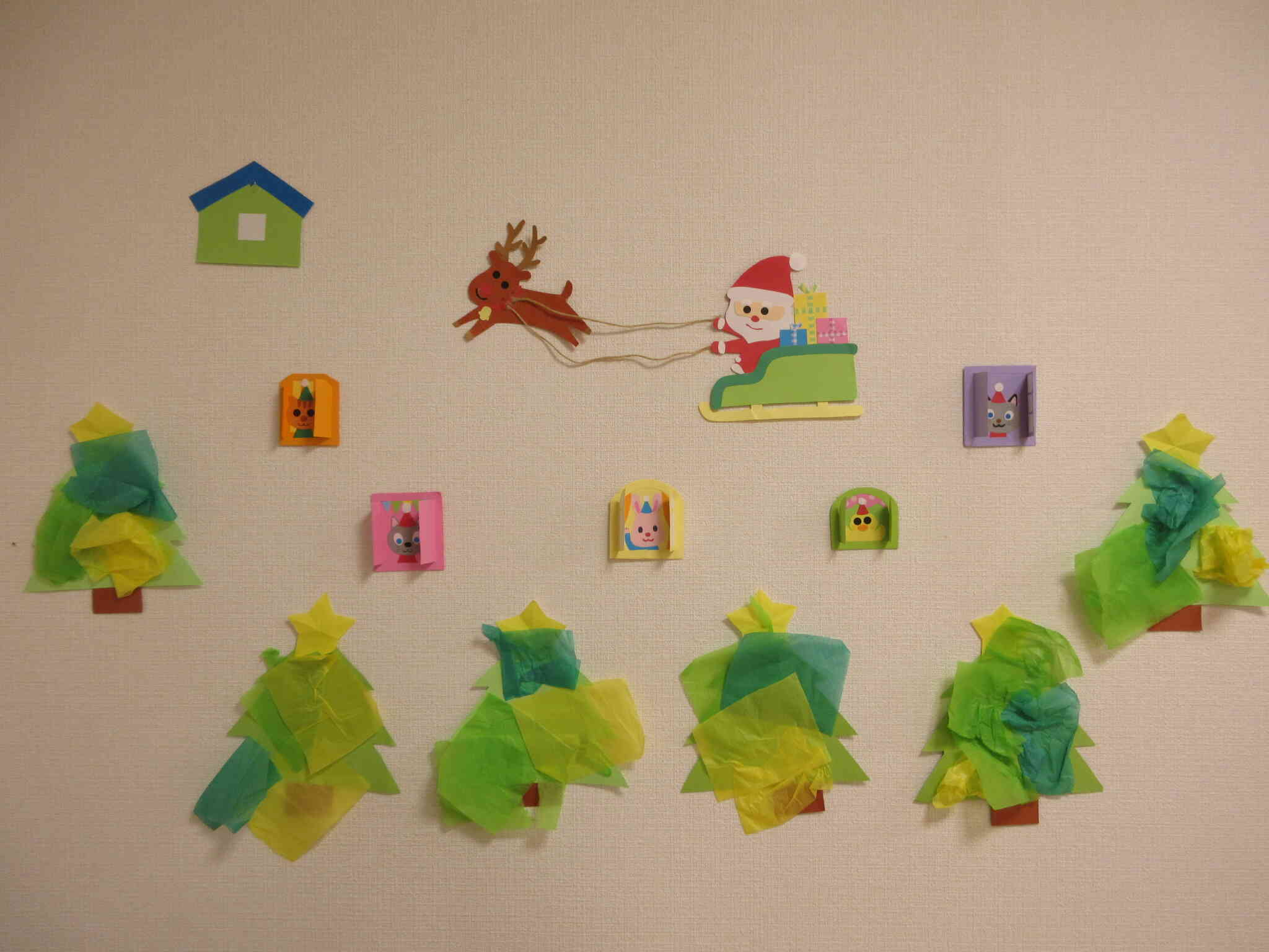 かわいいクリスマスツリーができあがりました