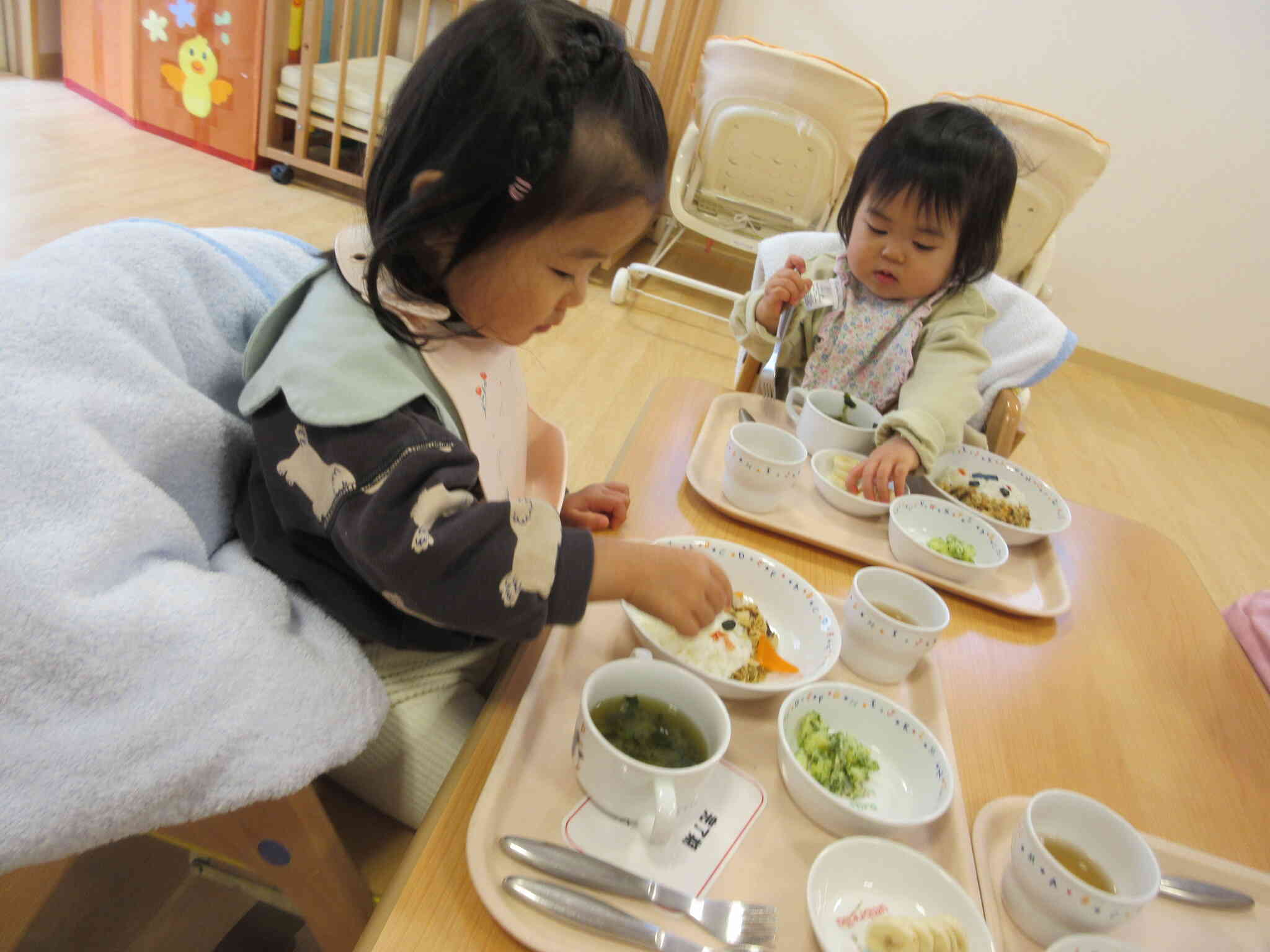 給食の先生手作りの鬼のご飯もおいしく食べました！