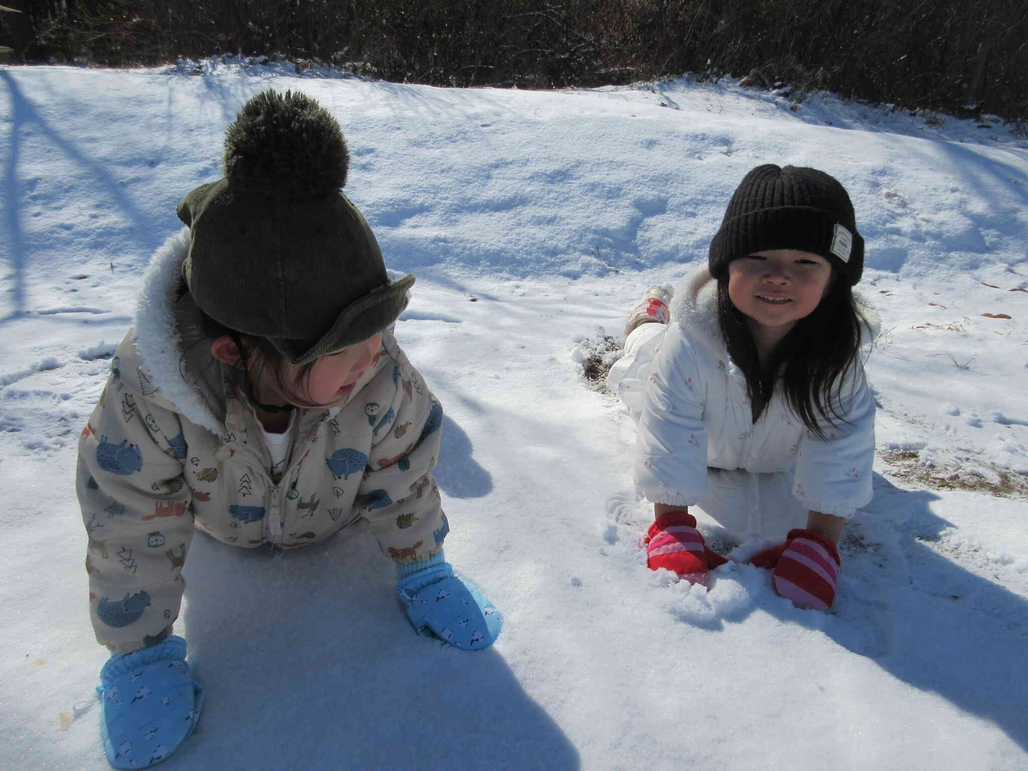 雪の上でこんなことできるよ！