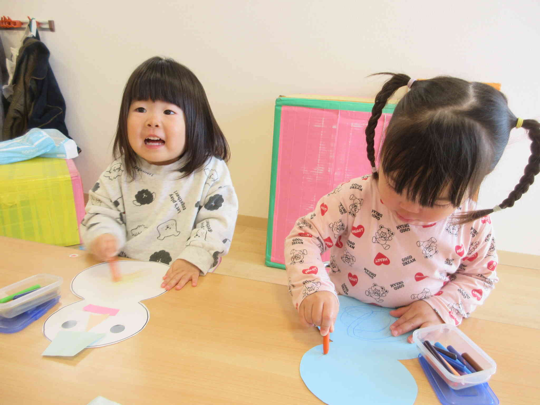 雪だるまを作ったよ！～１，２歳児～