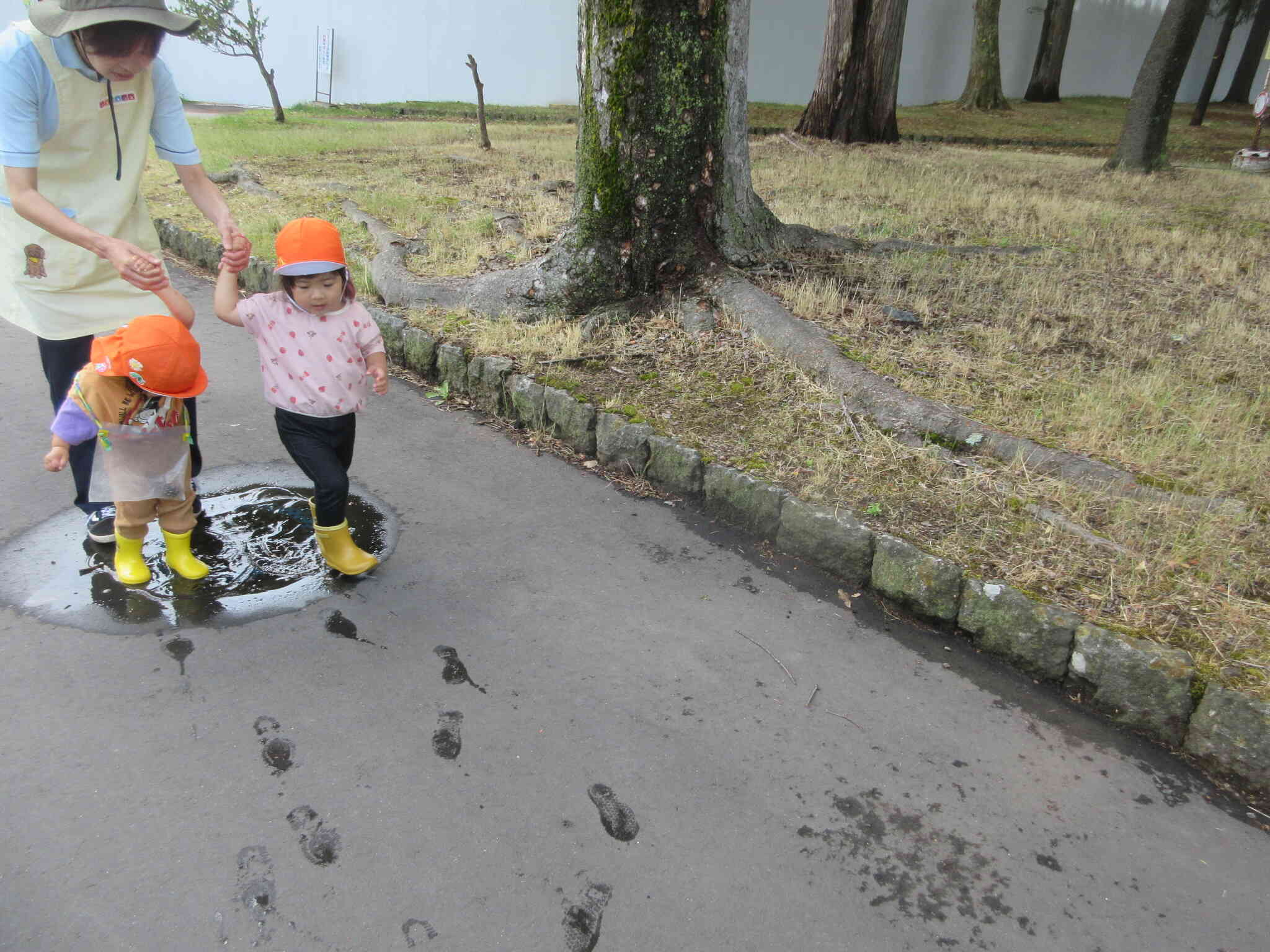 足跡がつくね！