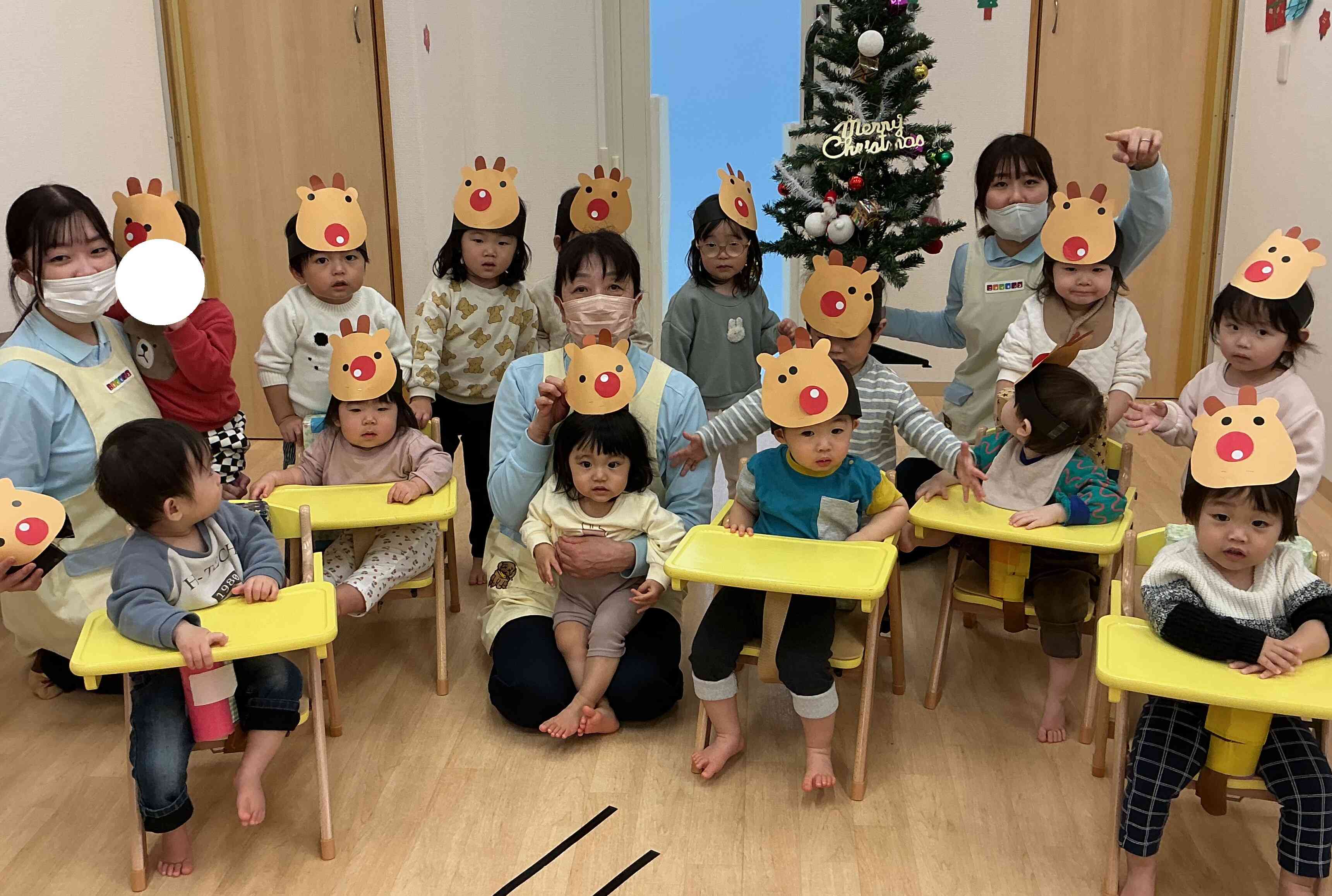 トナカイさん集合~!みんなでパチ!