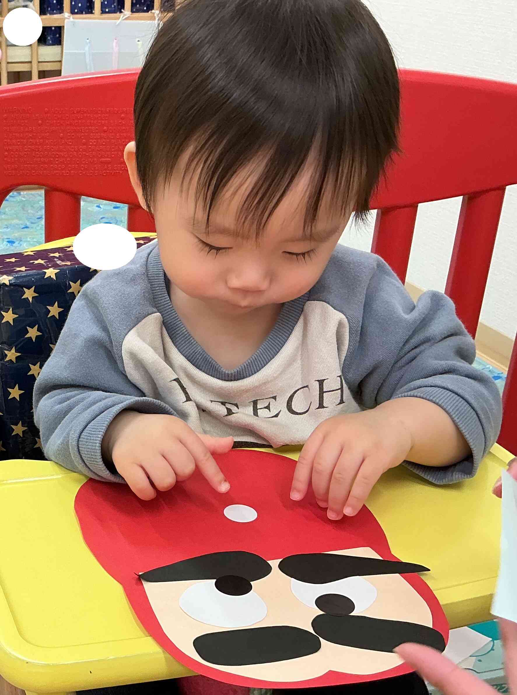 かわいいボタンを付けようかな～？よし、いい感じ！