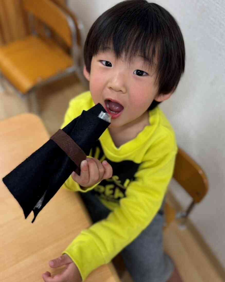 恵方巻作りあそびも楽しんだよ♪