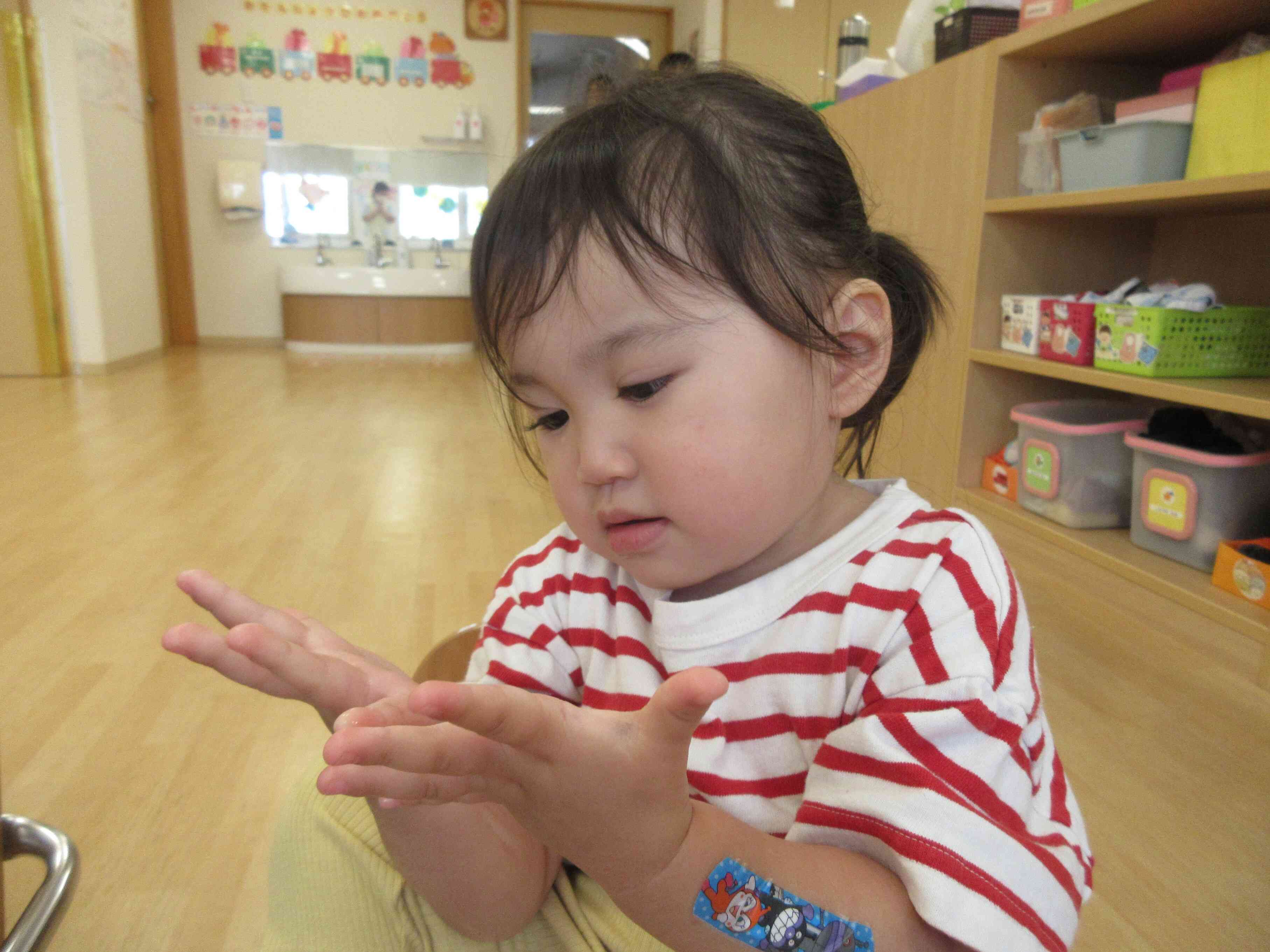 私の手、きれいになったかな？
