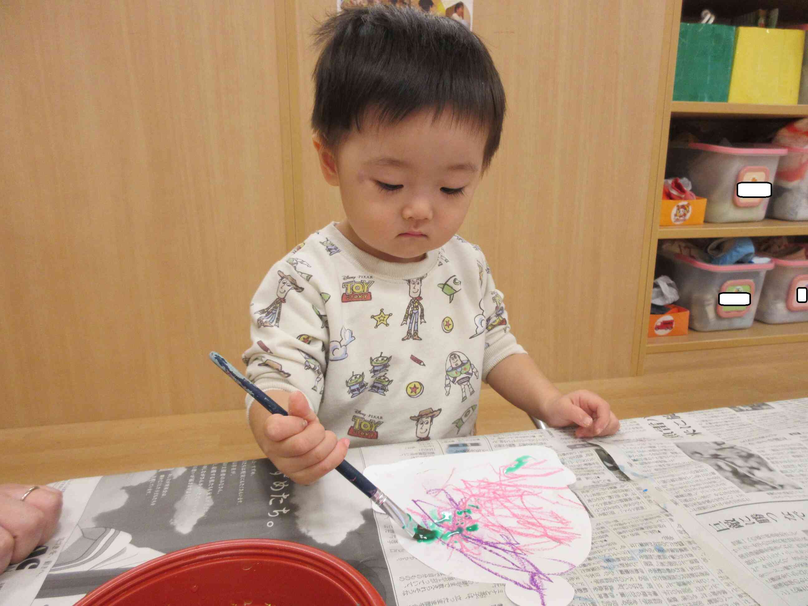 色塗りに集中しています☆