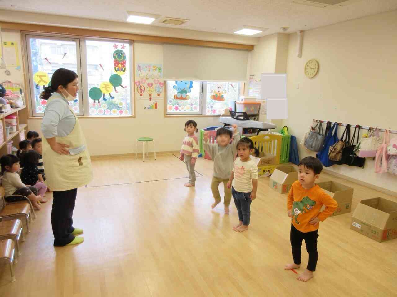 お遊戯練習の様子