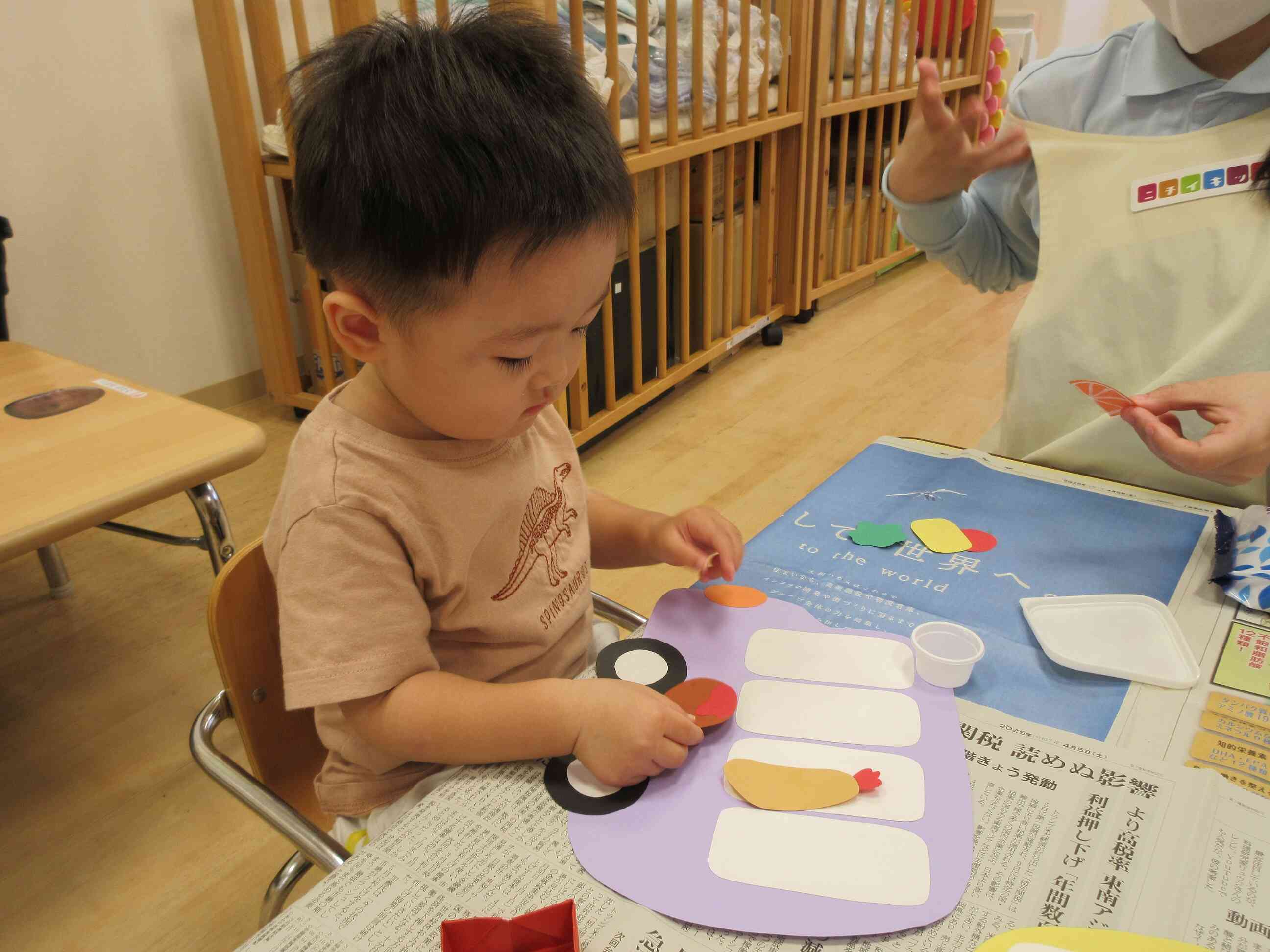 上手に貼れたね☆