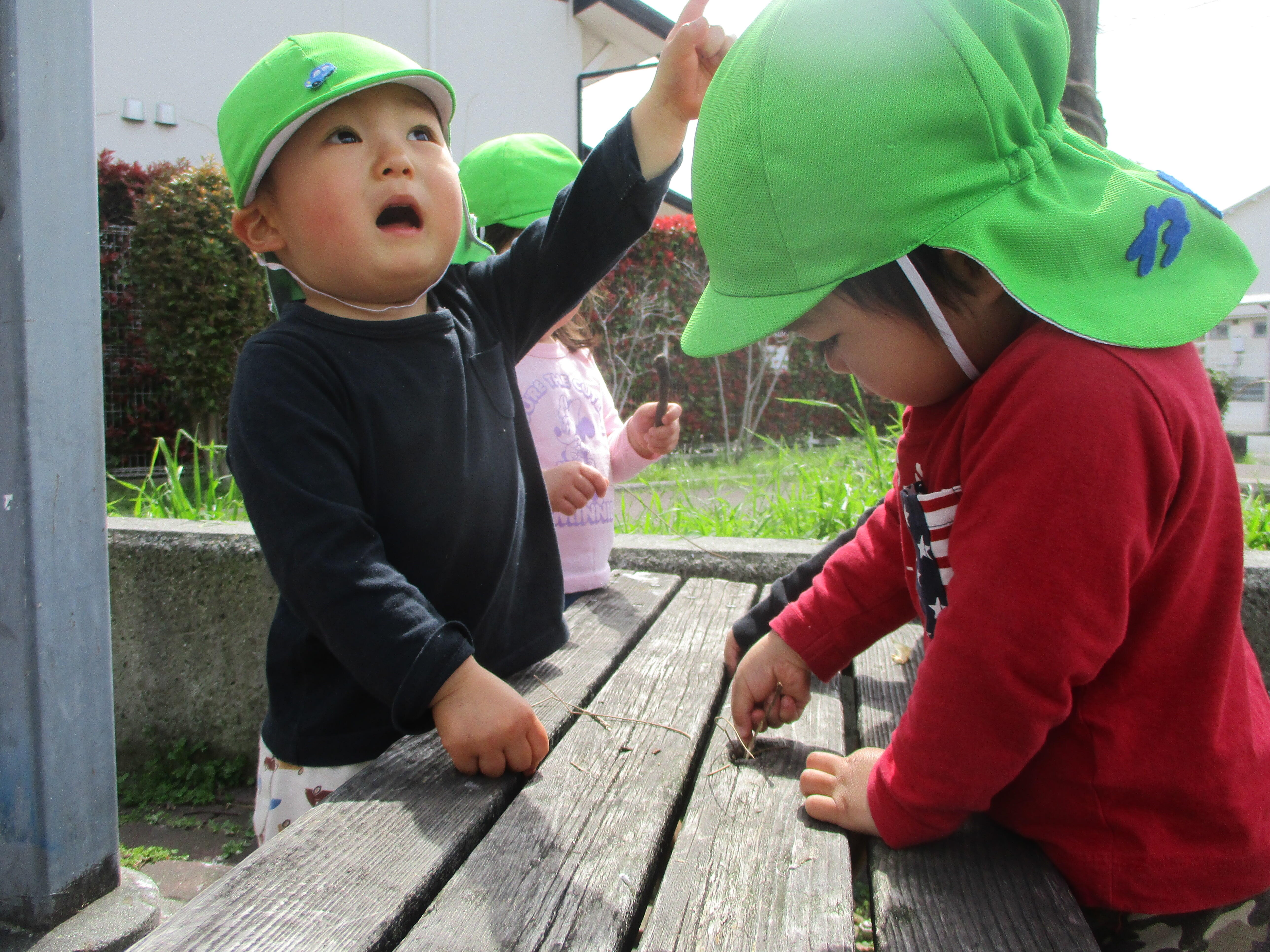 お空にヘリコプターみつけた！！