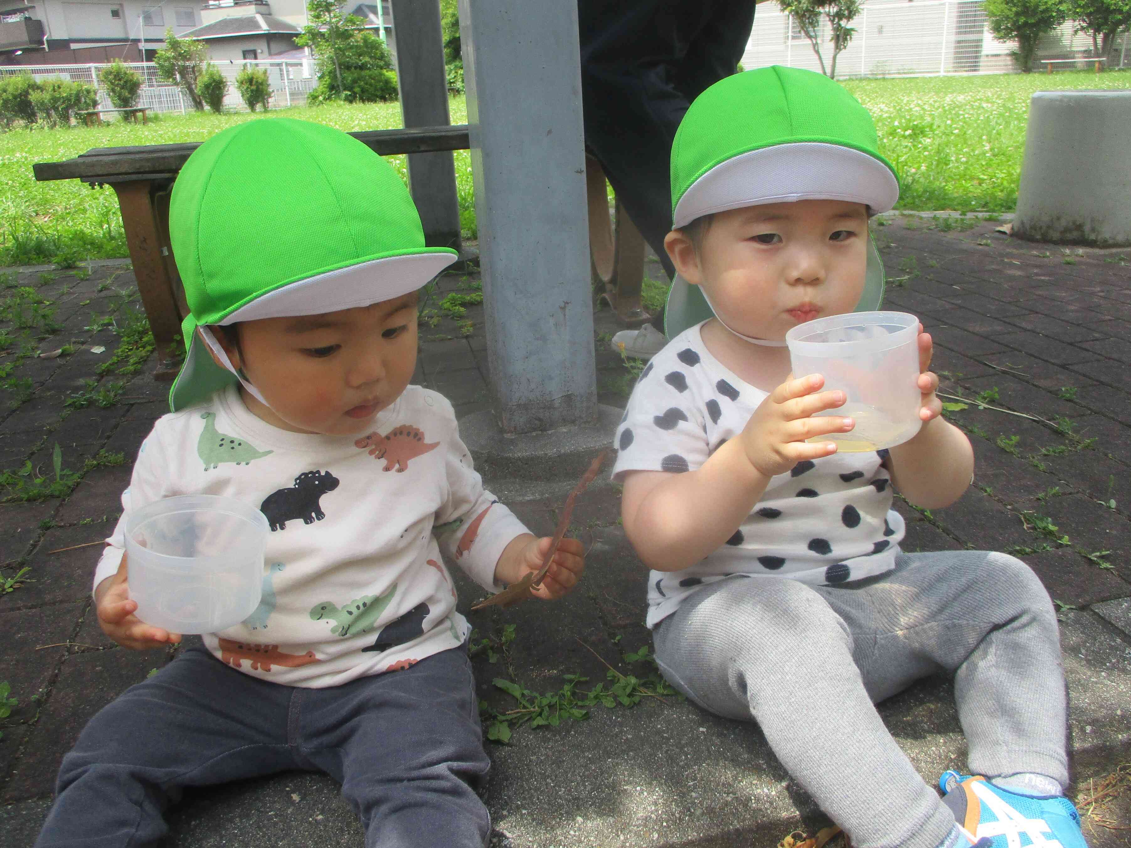 お茶飲むよ～