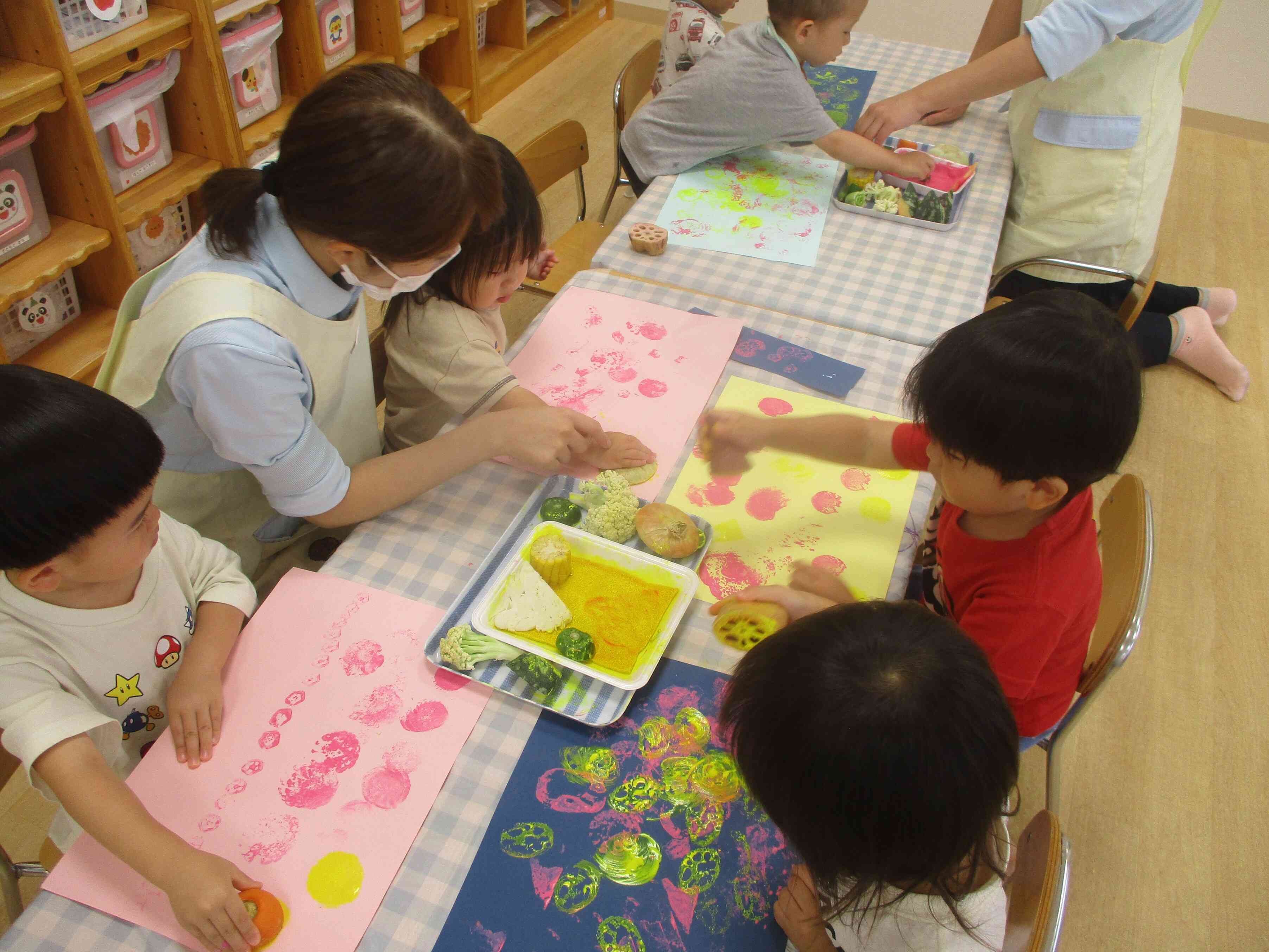 野菜スタンプをしたよ！
