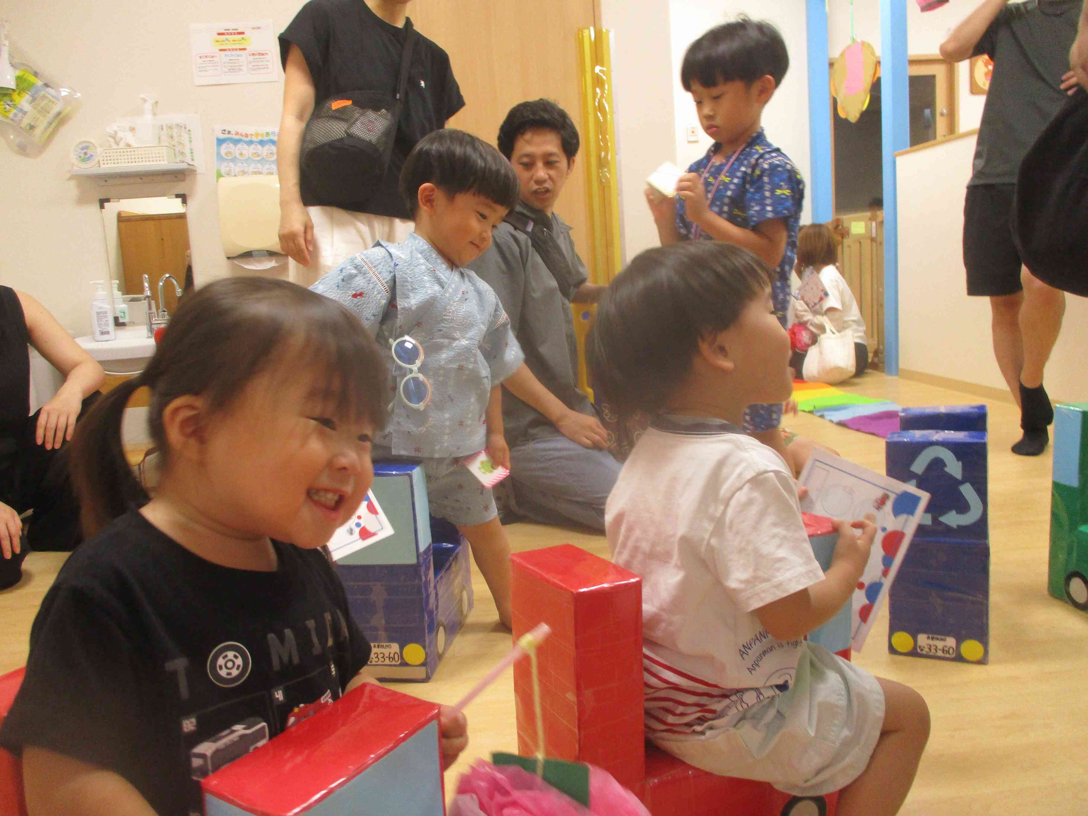 みんなで連結したよ