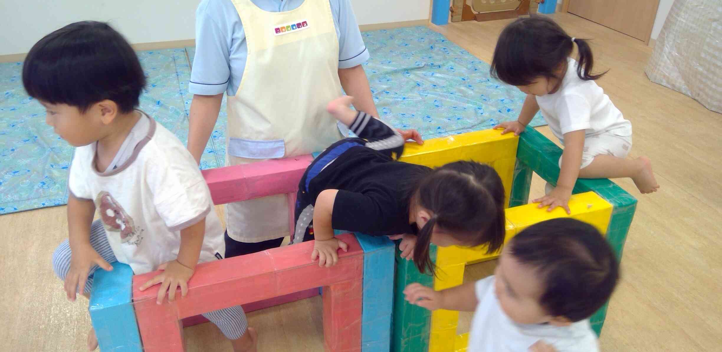 頑張って登るよ！
