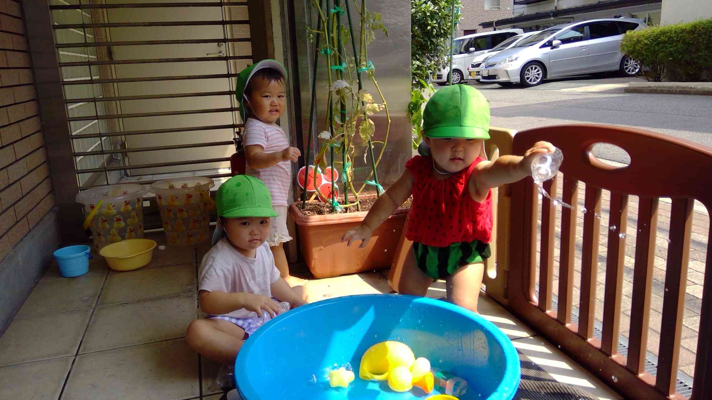 水遊びたのしいね～☆