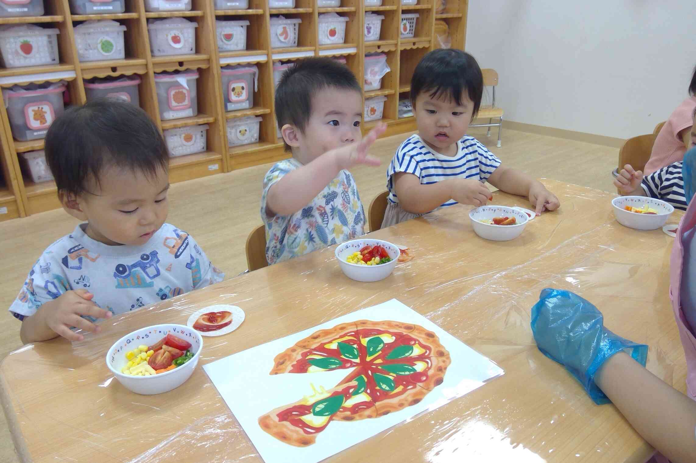 食育・ピザ作り！楽しかったよ！
