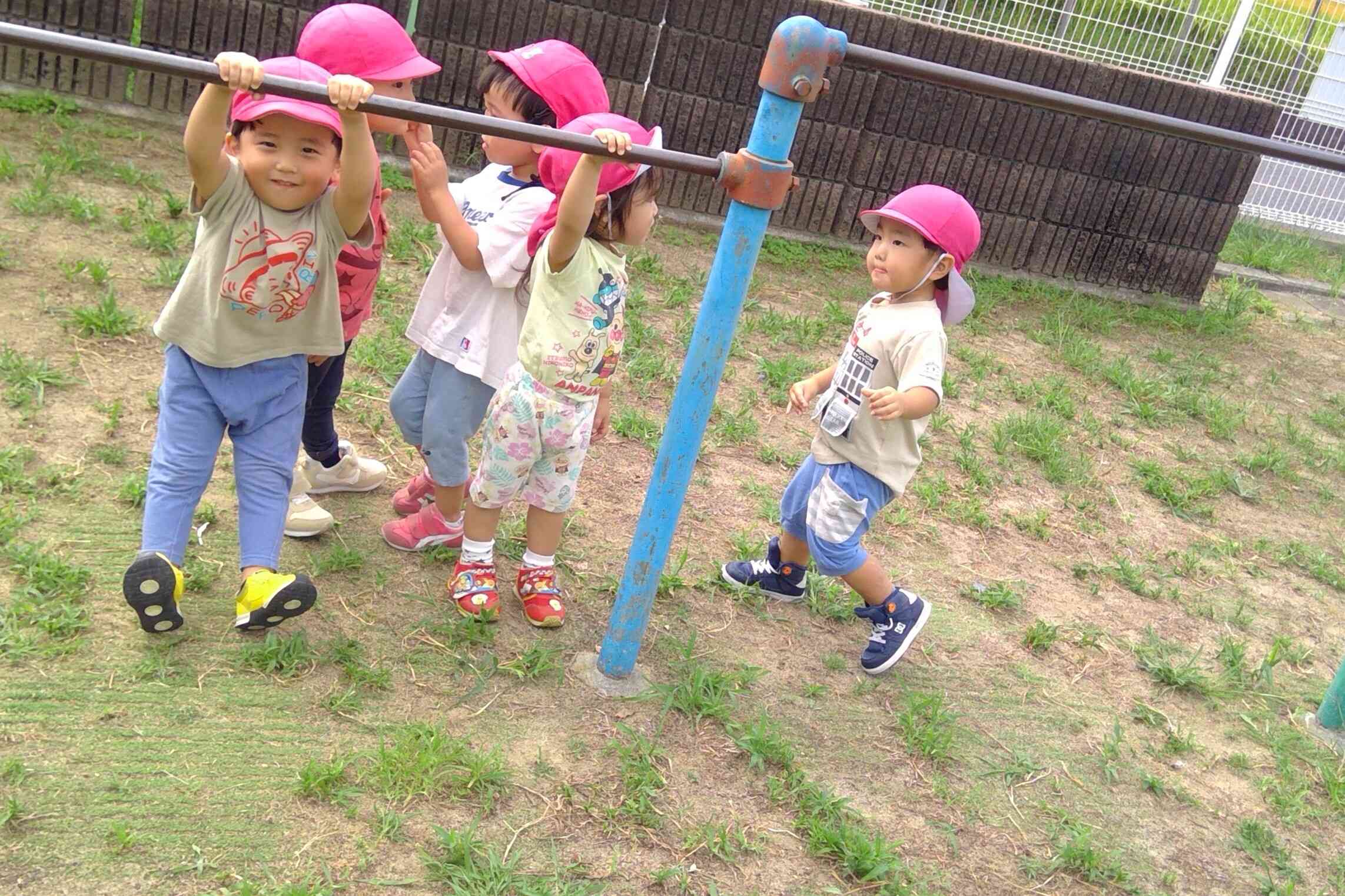 避難訓練の後は思いっきり遊んだよ！
