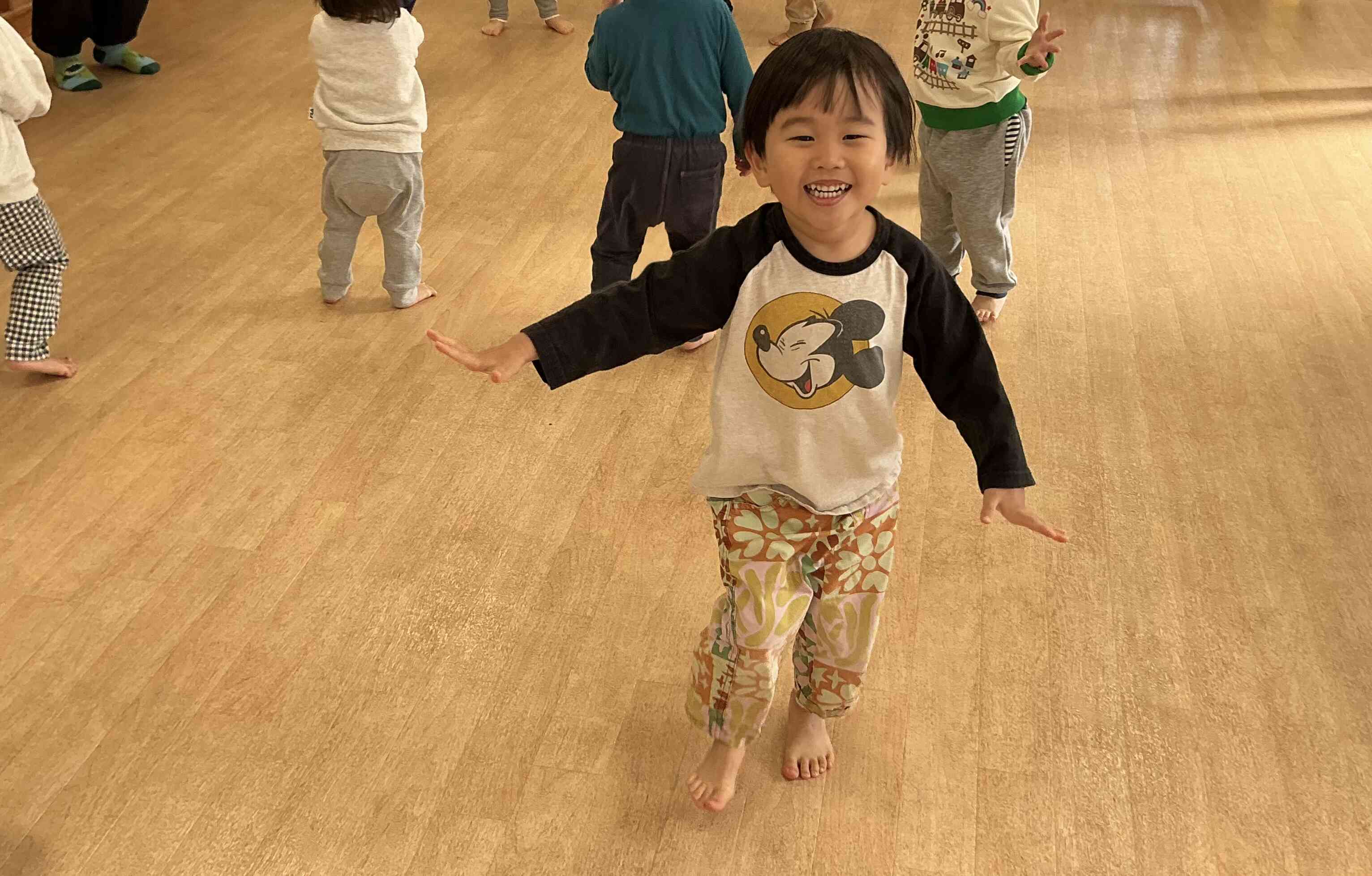 体操してるよー!