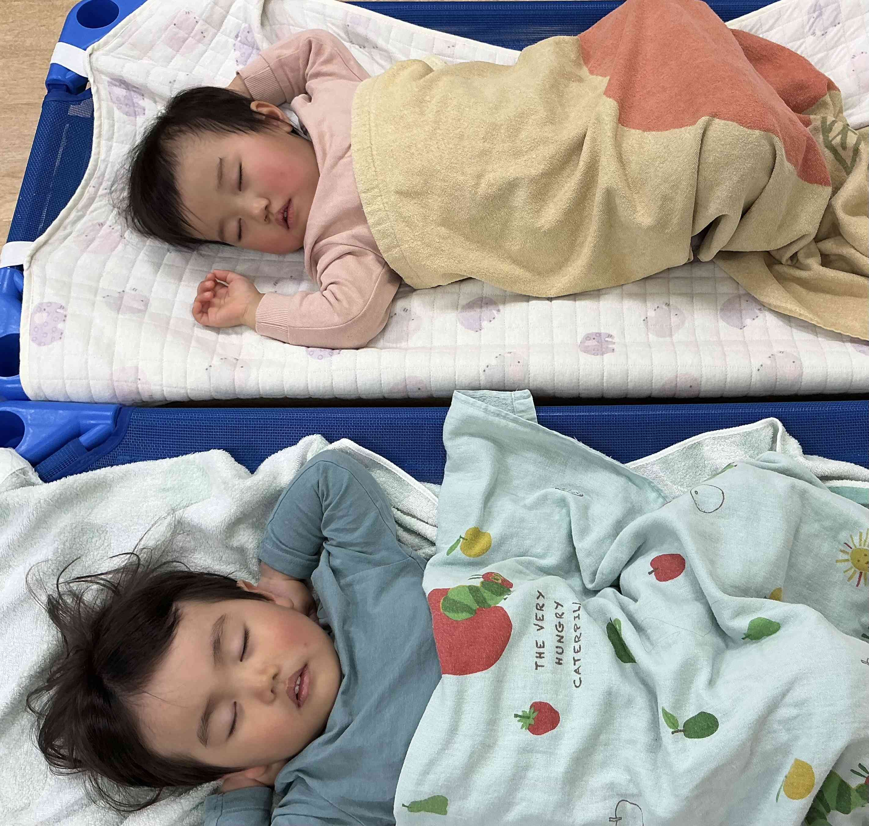 お腹がいっぱいになって眠くなったね！