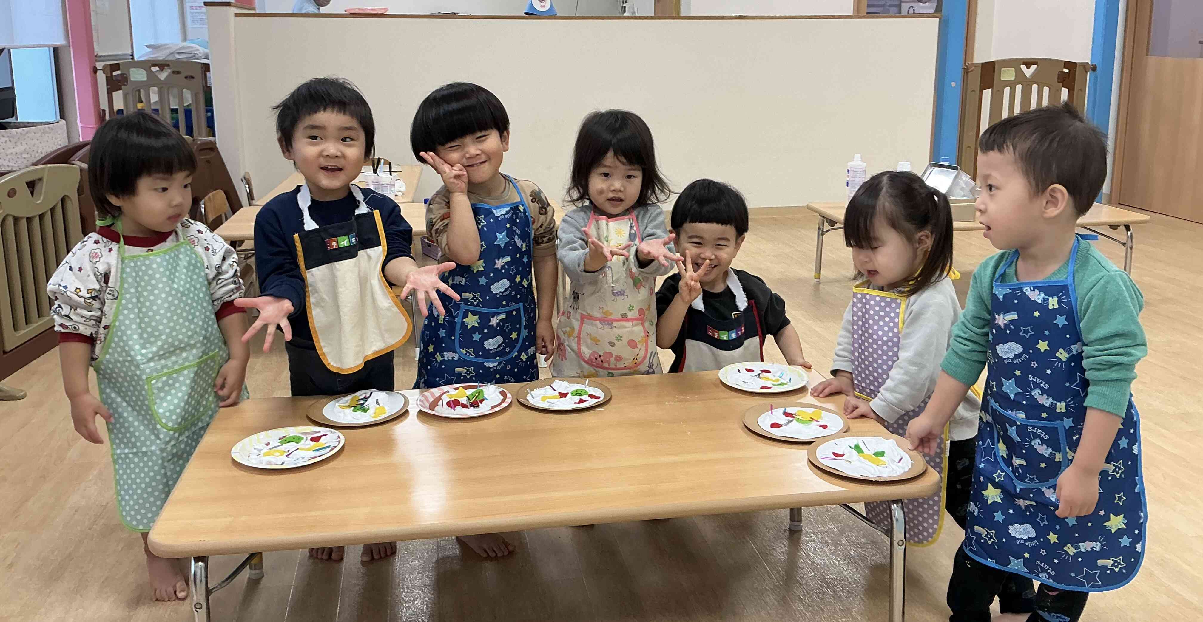 ケーキの製作楽しかった！