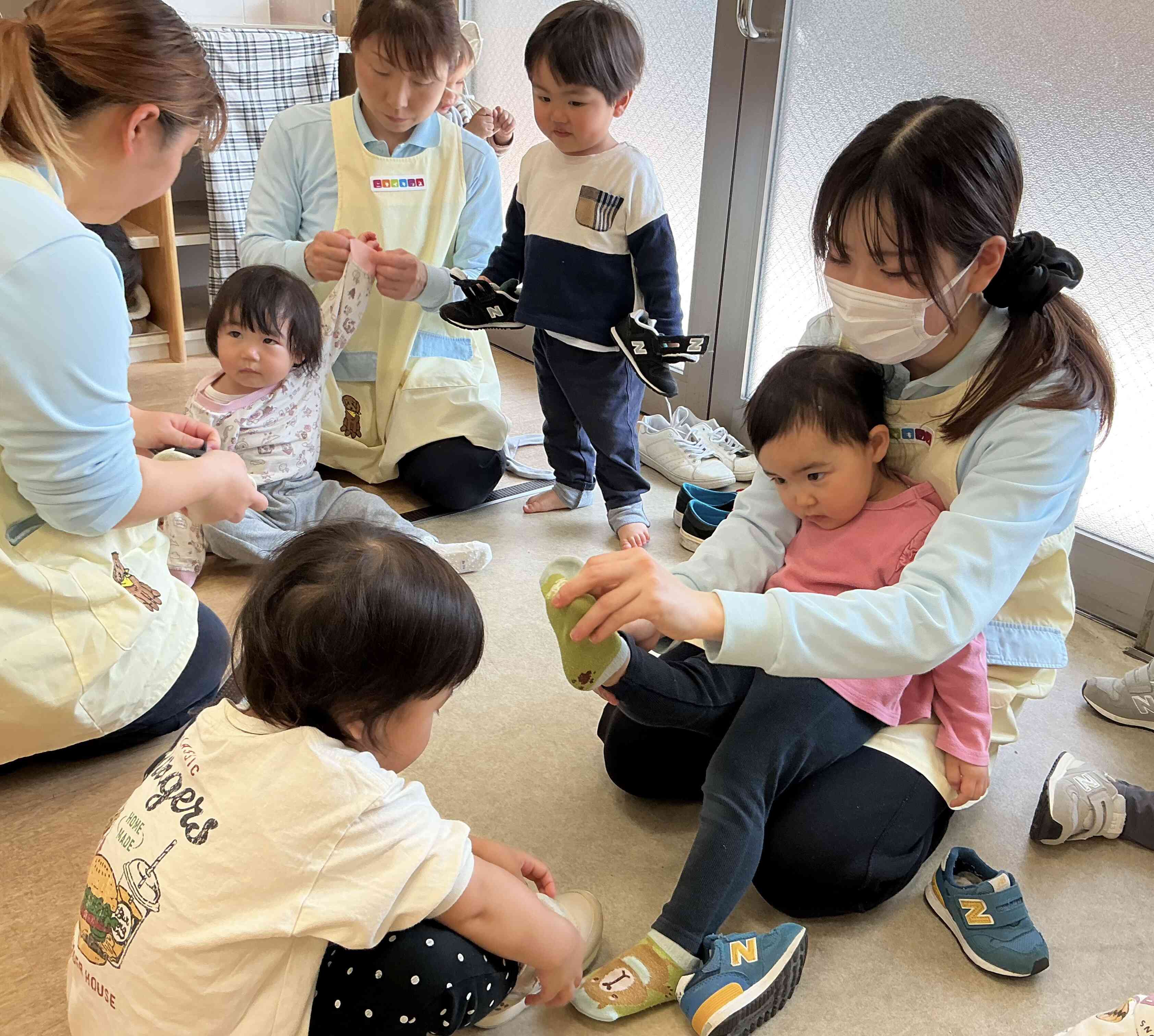 避難訓練！みんな上手に逃げれたよ