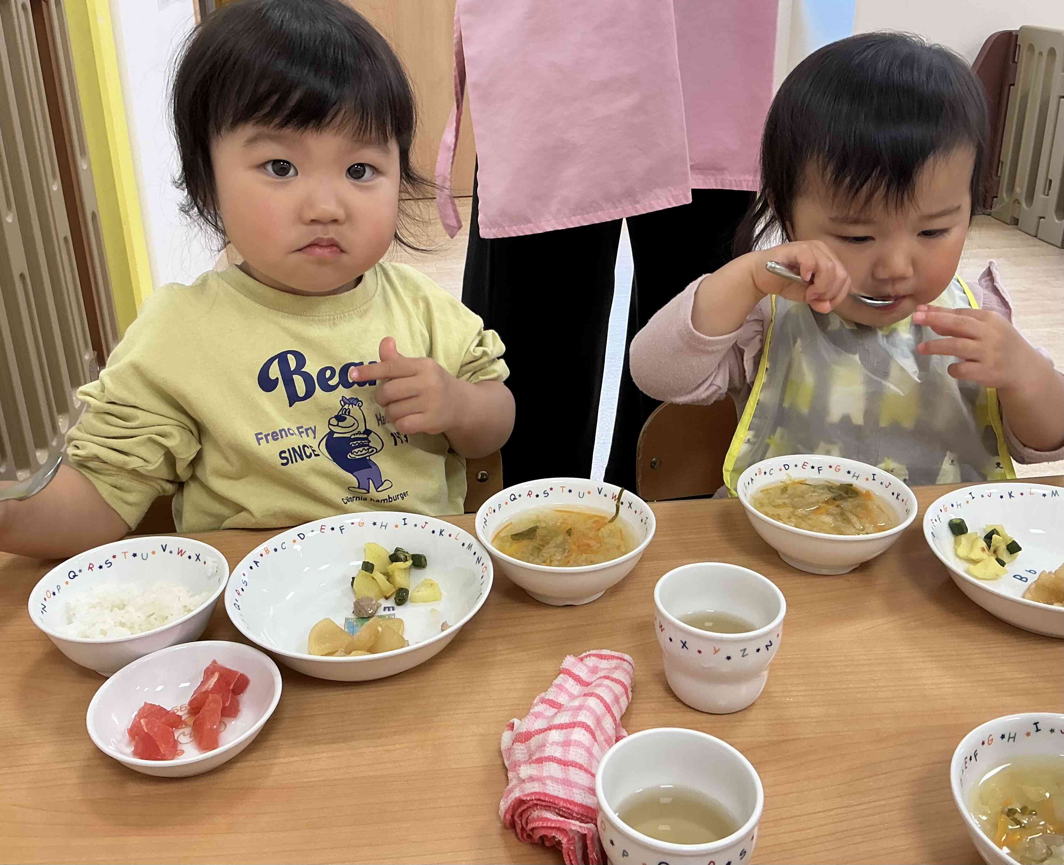 給食美味しいね！