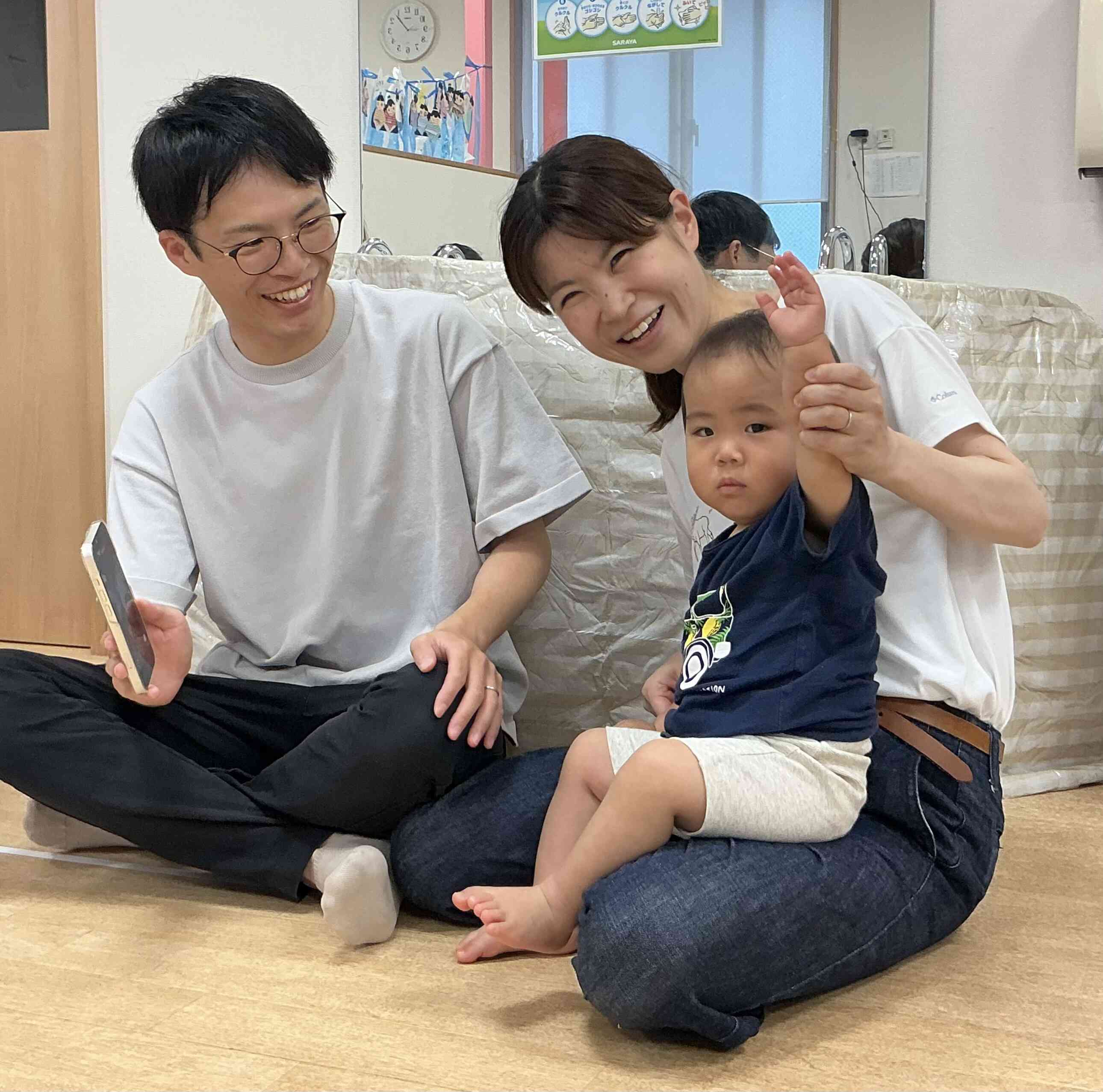 お名前を呼ばれて「はーい！」とお返事！