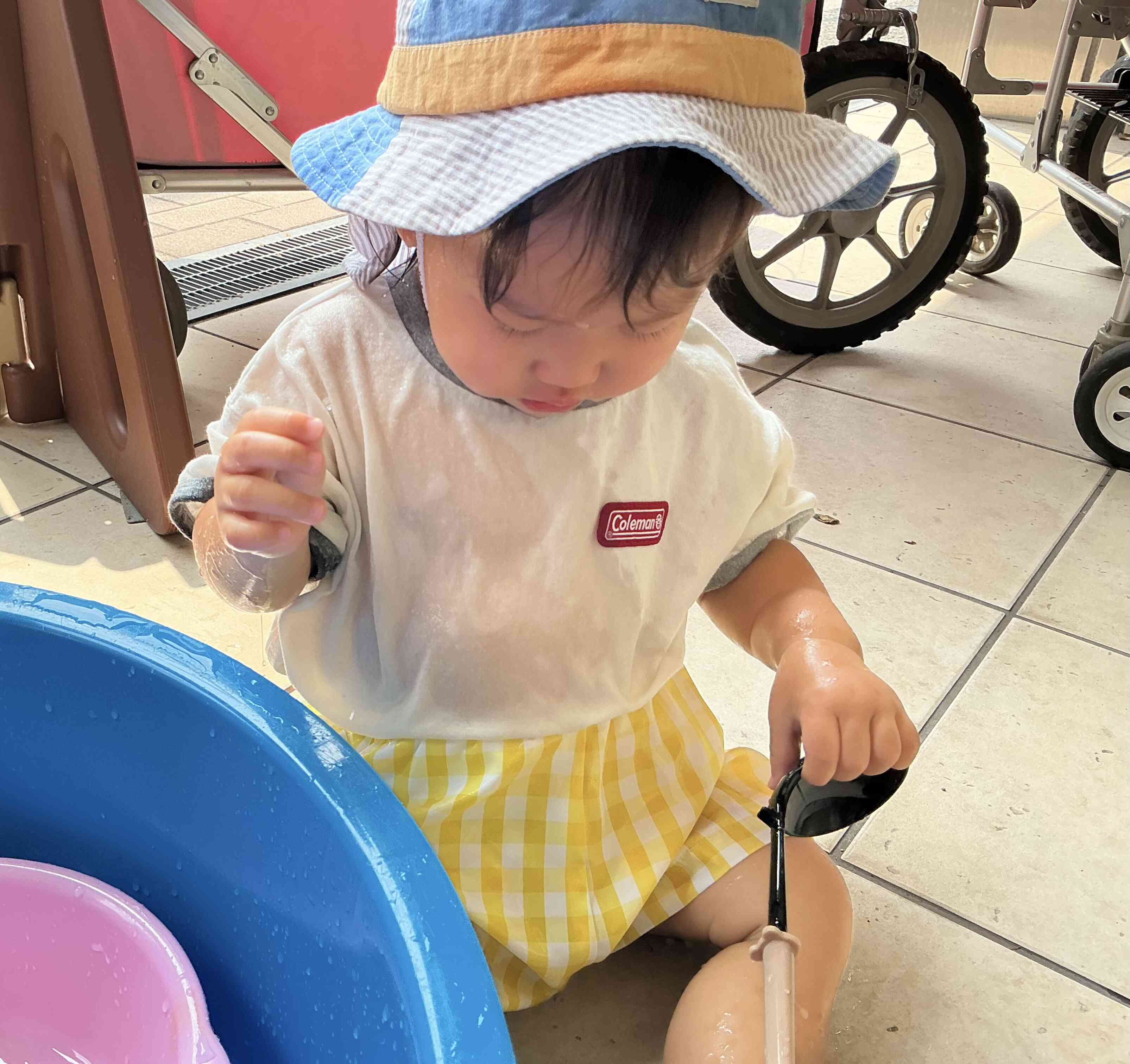 全身びちょびちょで冷たいな！