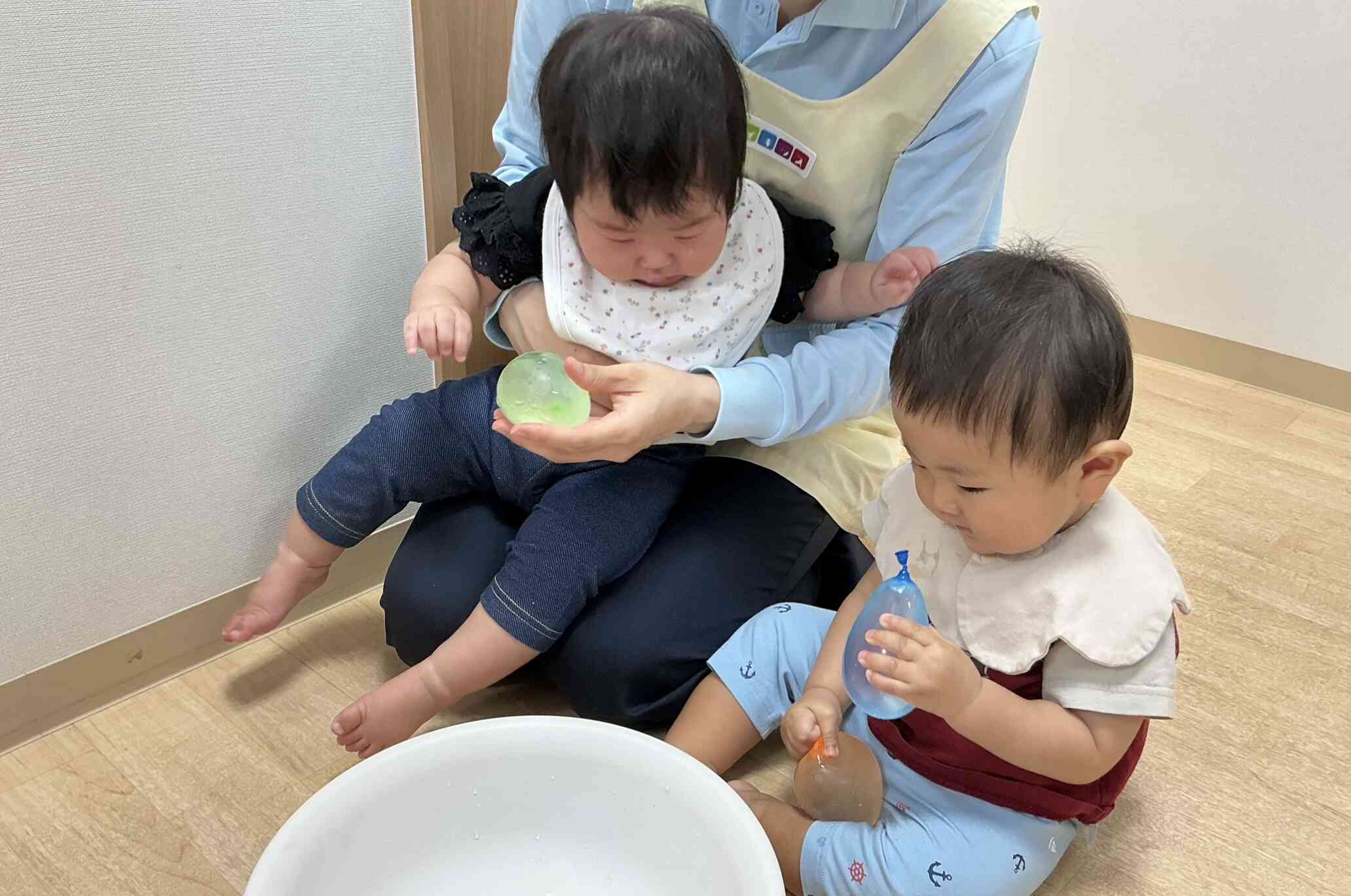 水風船で遊んだよ〜！