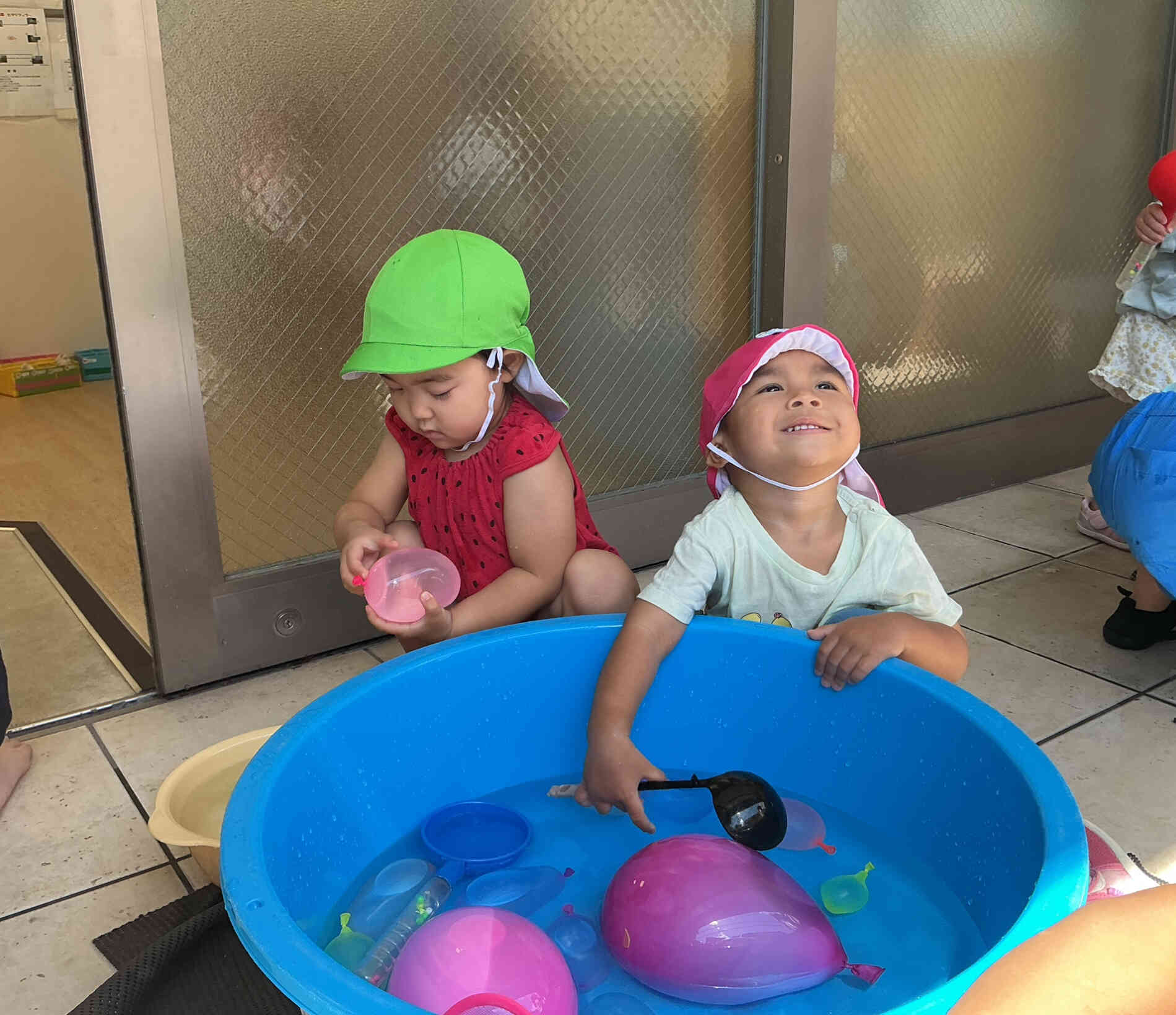 水遊びしたよー！！