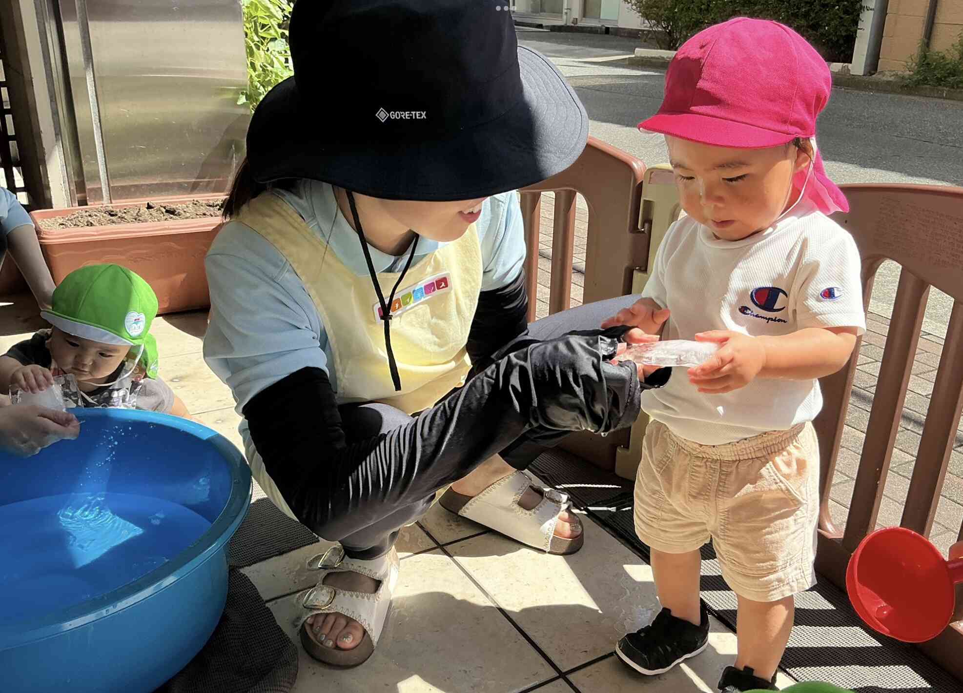 氷冷たいね！