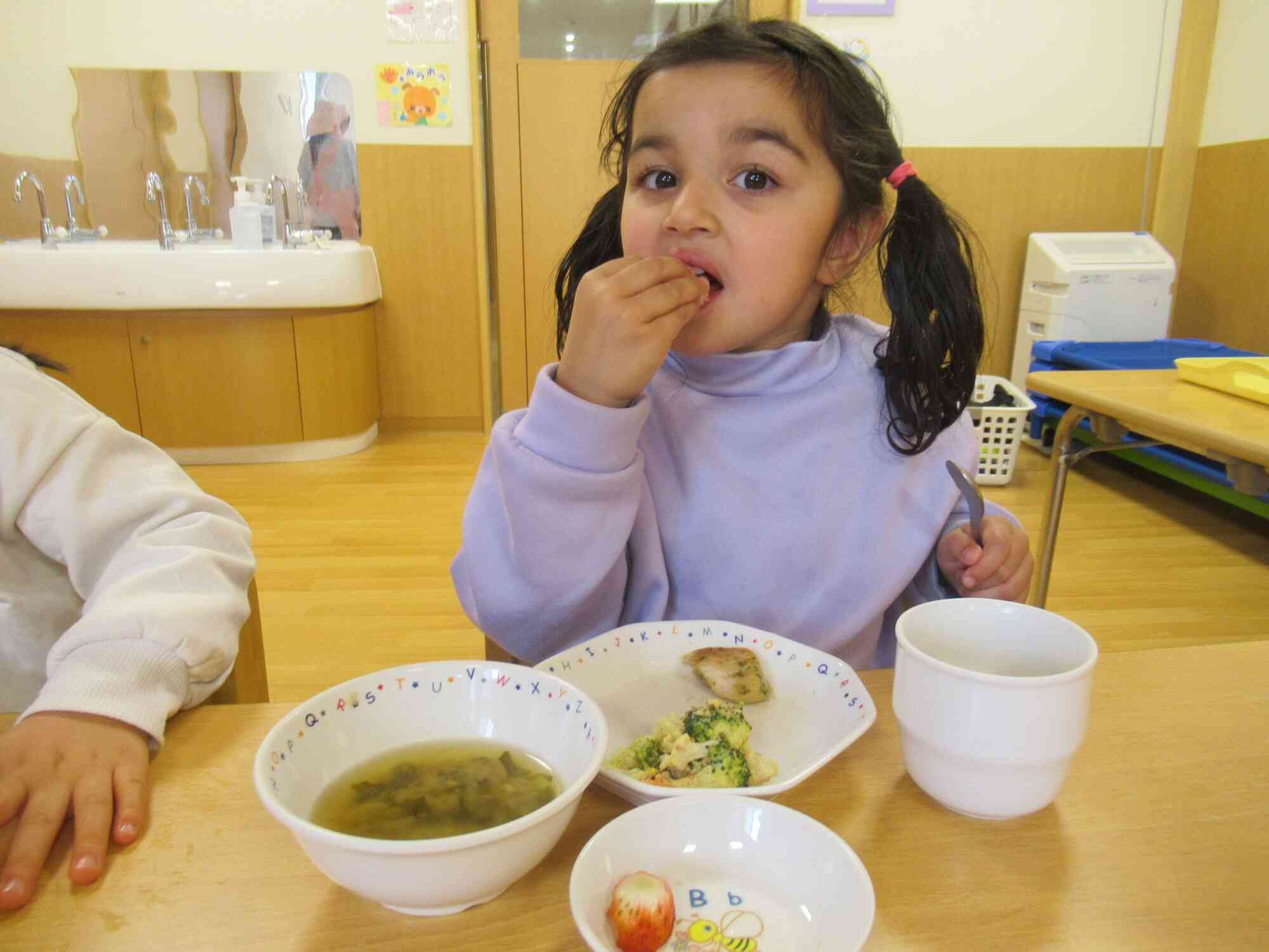 進級式の日のお給食