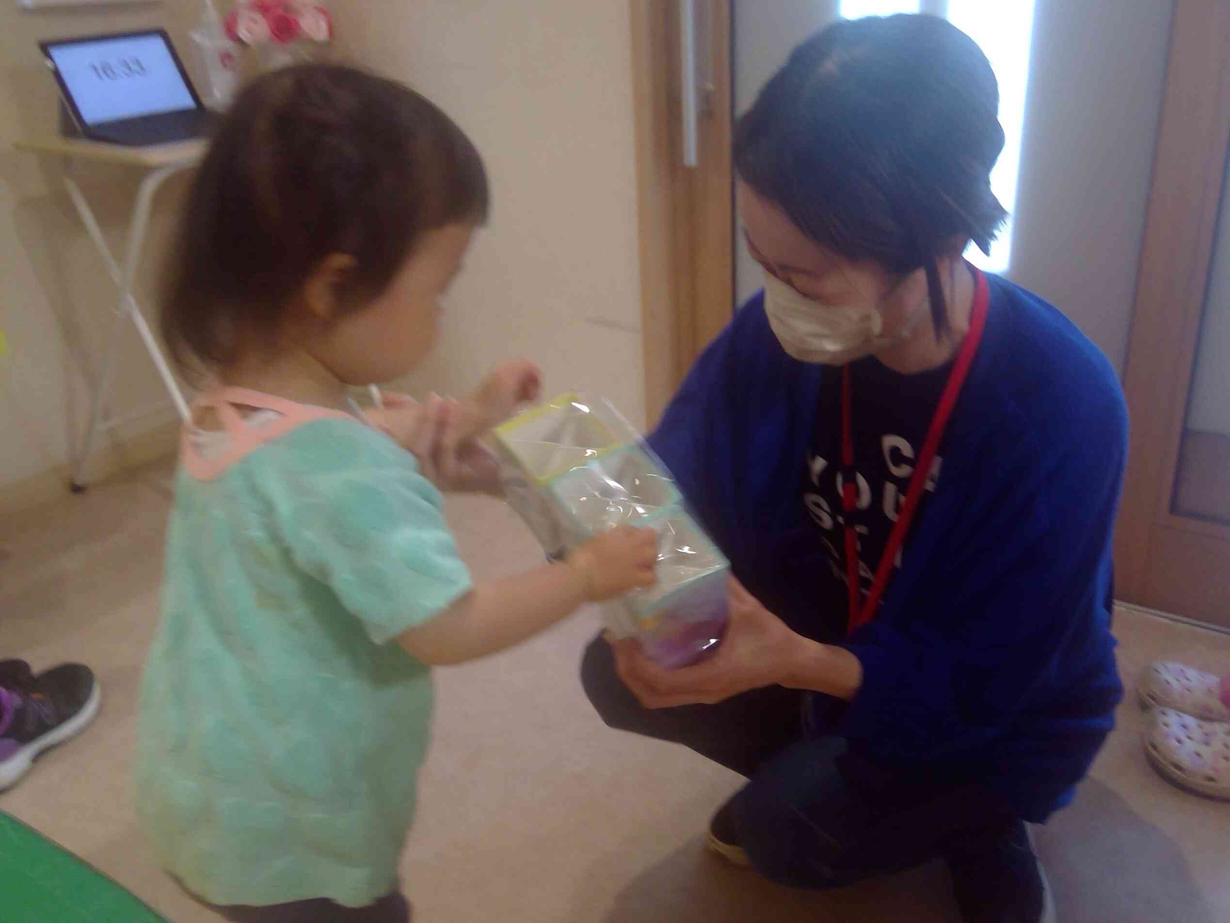 あひるさんは滲み絵で作ったよ！