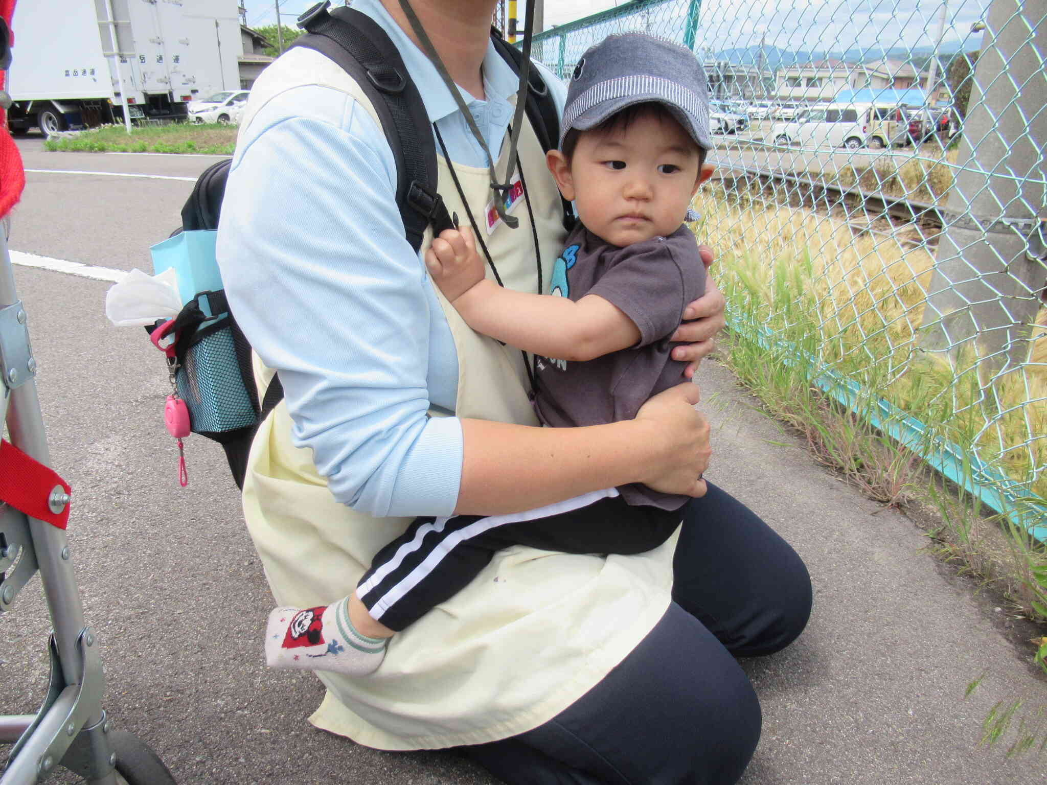 電車にビックリしちゃったよ！
